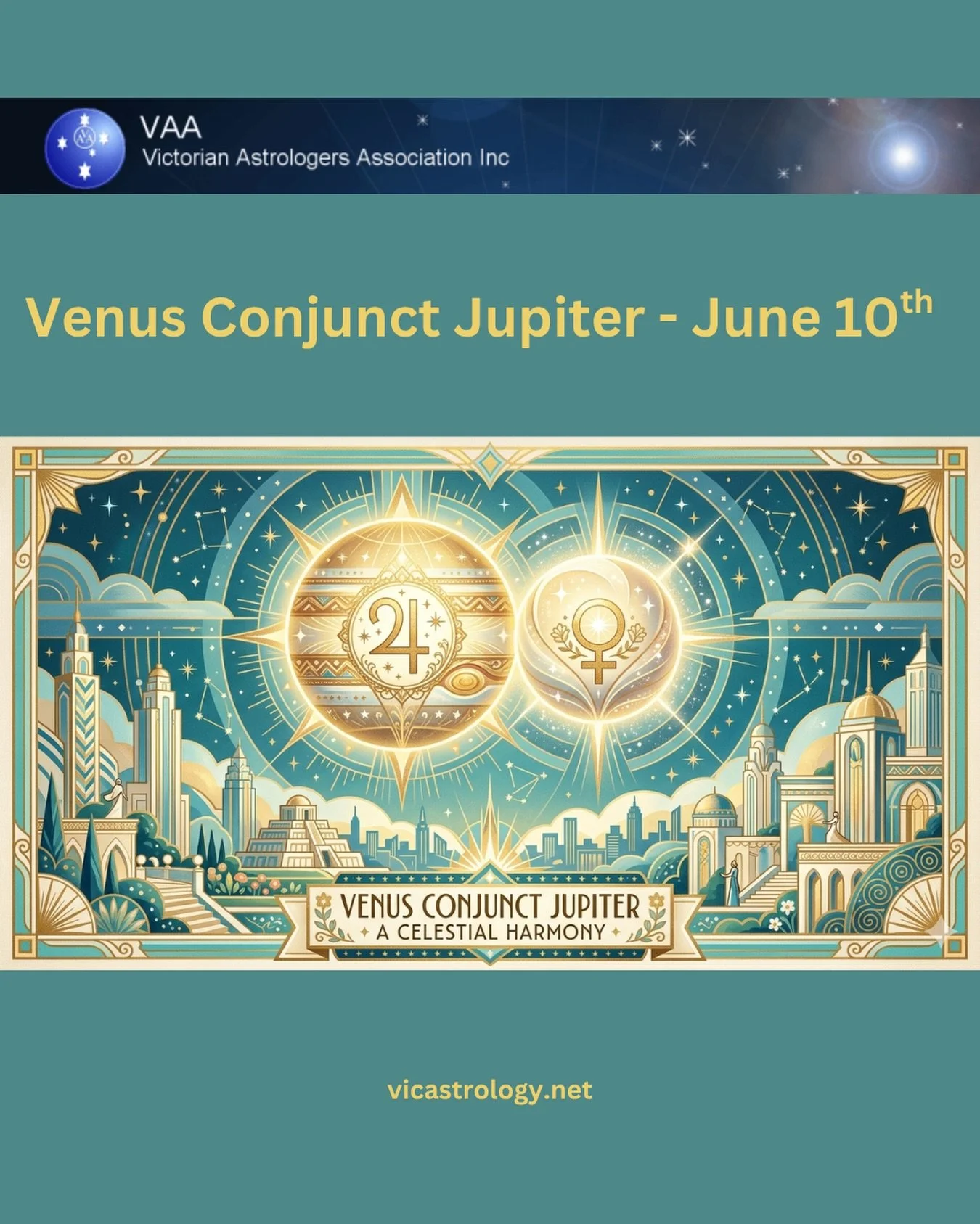 VENUS CONJUNCT JUPITER - JUNE 10TH.  When these two beautiful planets come together you&rsquo;ll mostly feel good about yourself and may even be attracted to lovely people and things. It is a time when you see the best in everything.  #venusconjunctj