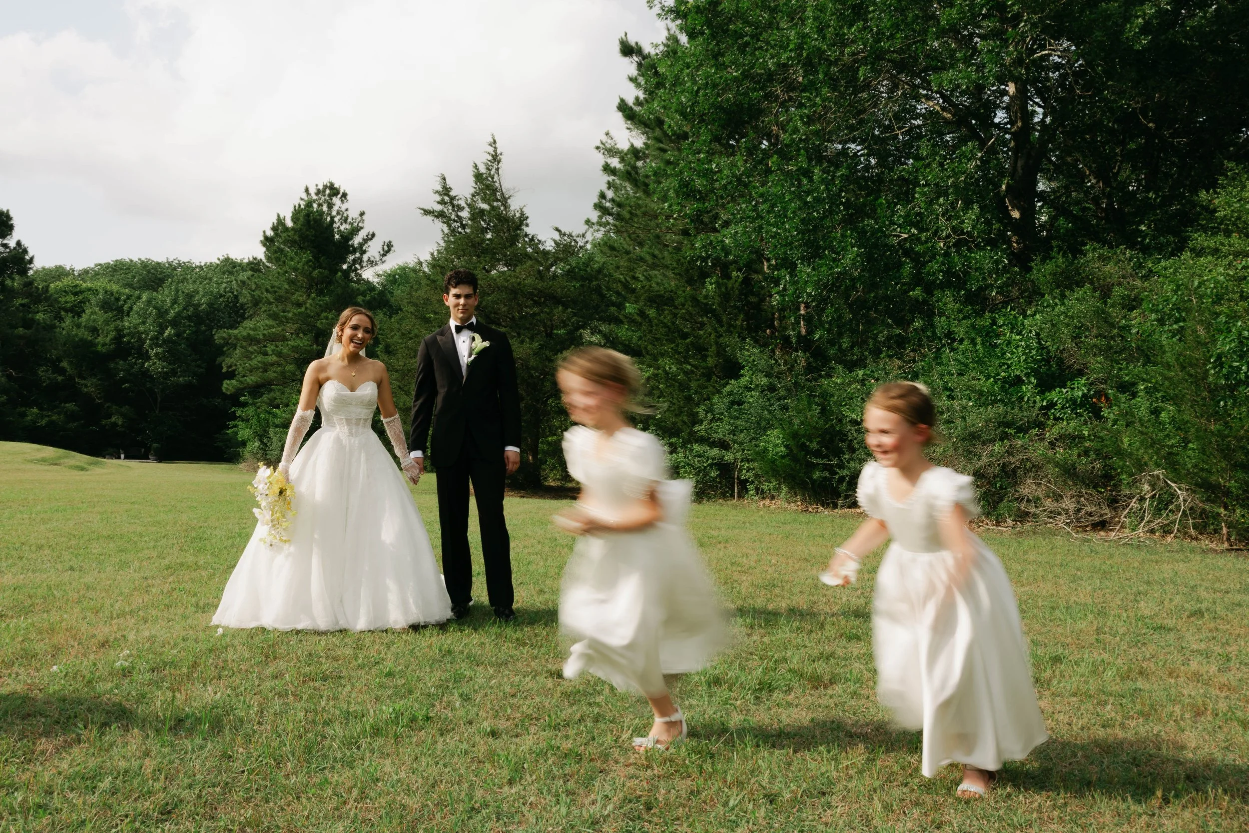 Romantic and cinematic ceremony at Venue 311 Montgomery Texas