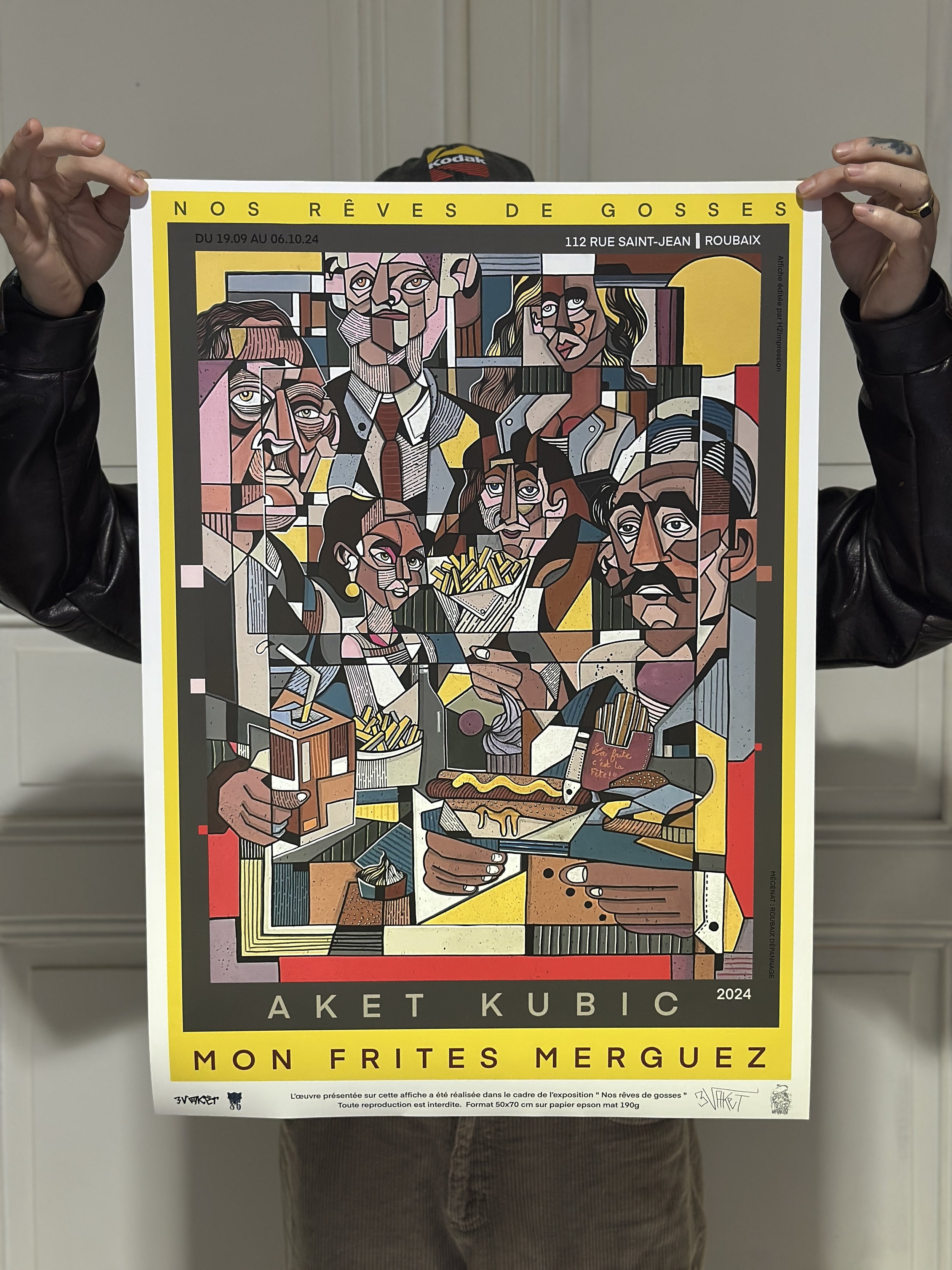 AFFICHE. "MON FRITES MERGUEZ", 2024 (50X70CM)