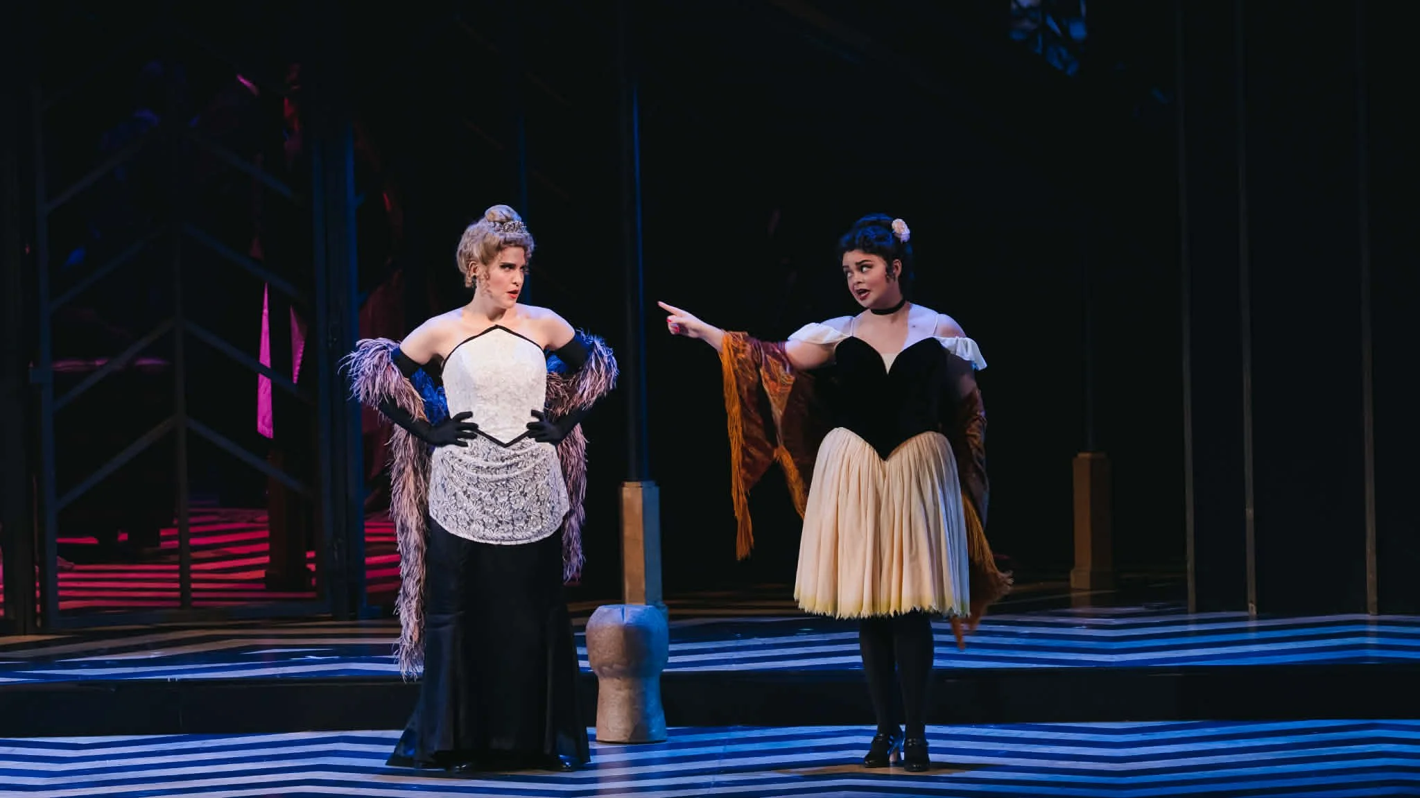 Ingrid Kuribayashi as Ida (right) with Rebecca Nelsen as Adele (left) in Die Fledermaus at Florida Grand Opera, 2026
Photographed by Lewis Valdes