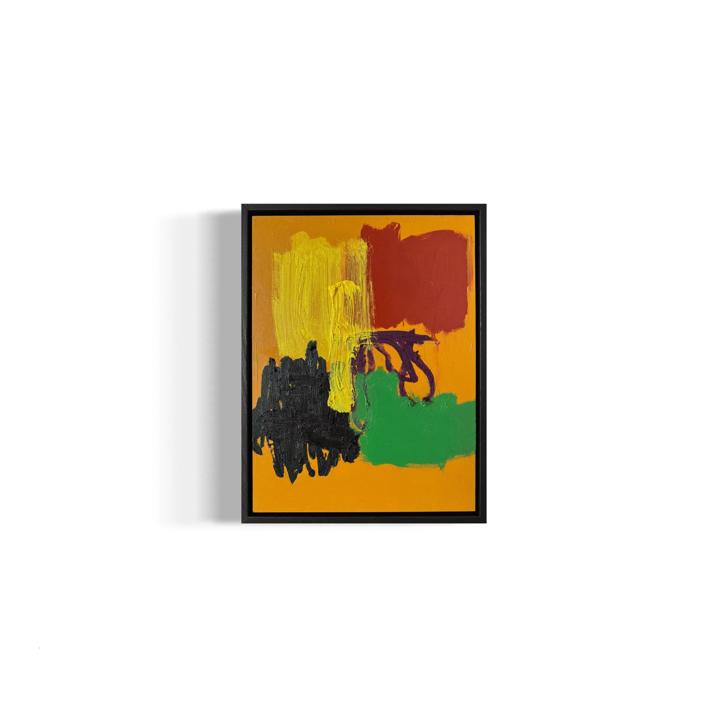 'Untitled (Abstract No.16)', 2023, 43 x 33 cm, colour pencil, acrylic, oil and oil stick on board