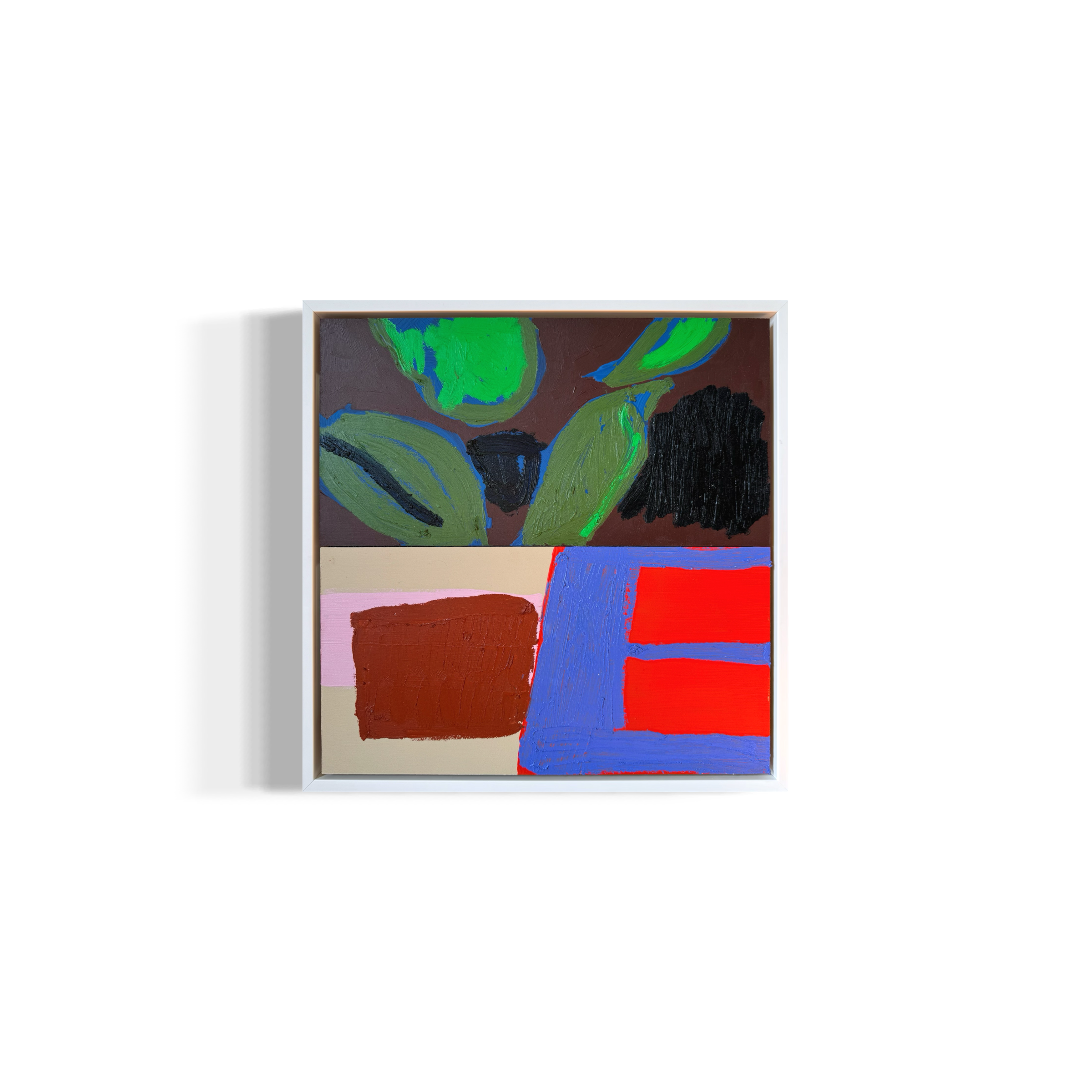 'Untitled (Pieces Of Us No.1)', 2024, 44 x 43 cm, crylic and oil pigment stick on masonite