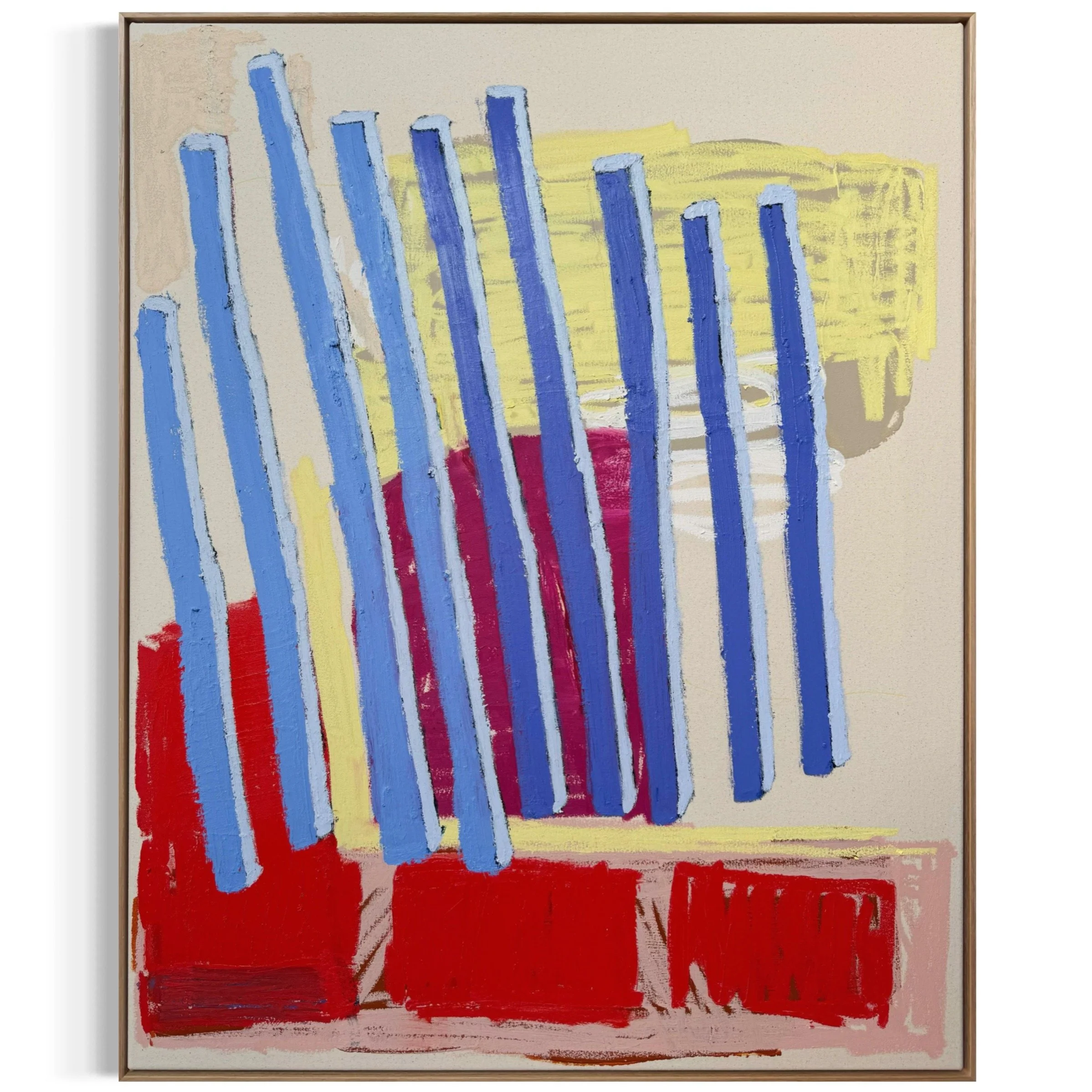 'Untitled 22/24', 2024, 101 x 81 cm, acrylic, oil pigment stick, oil pastel and coloured pencil on canvas