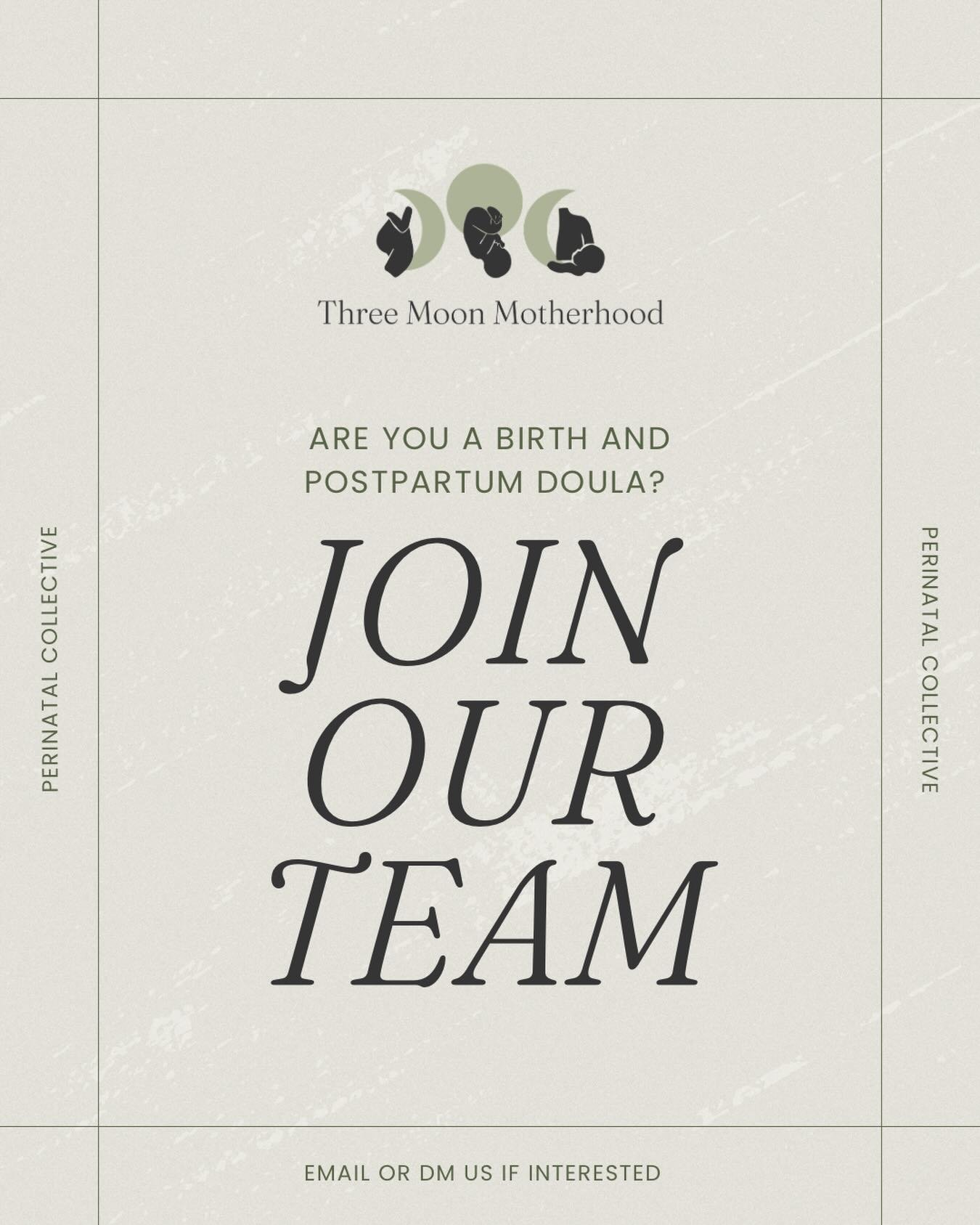 ✨ Calling in all Birth and Postpartum Doulas ✨
Three Moon Motherhood is growing, and we&rsquo;re looking for a doula to join our collective 🌙

We are a non-profit perinatal collective rooted in community care, collaboration, and equity surrounding p