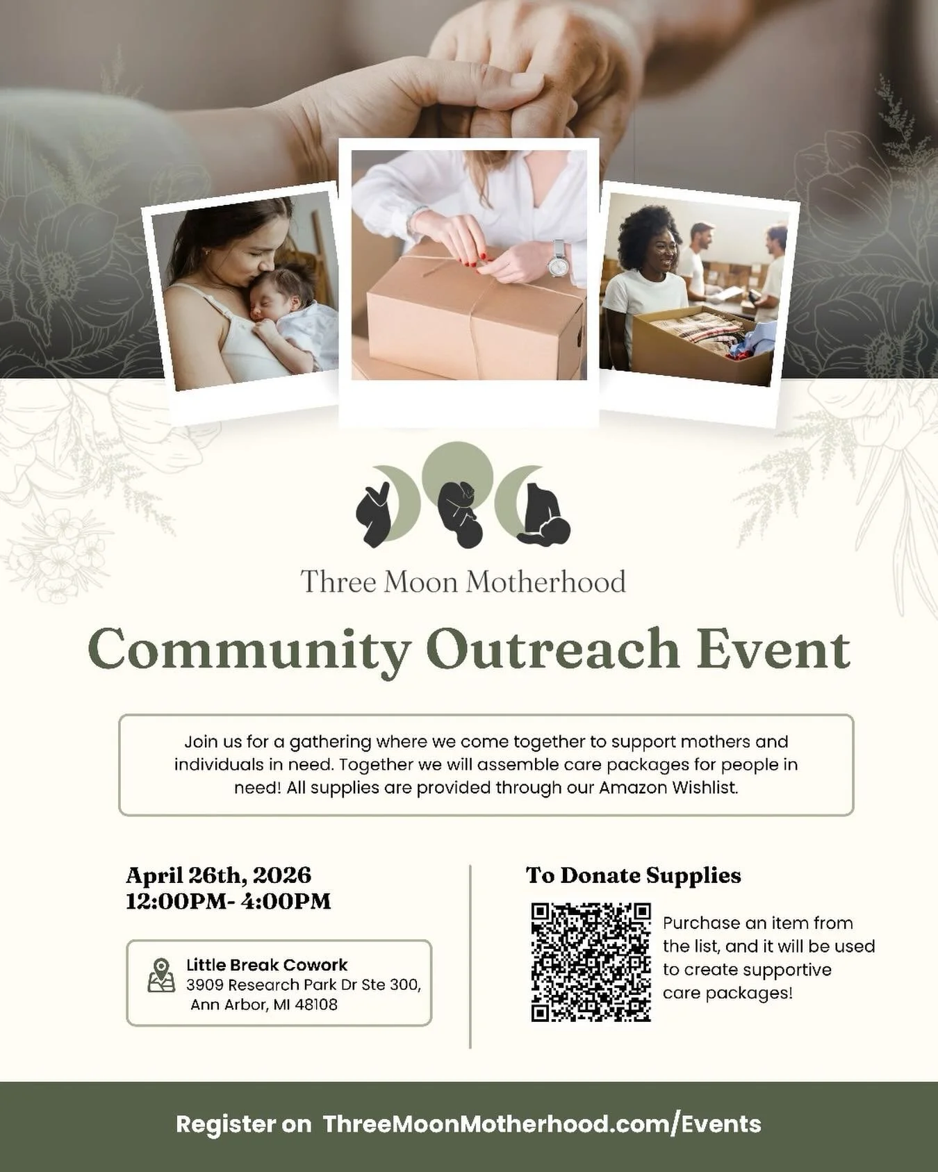 Join us in giving back 🤍✨

We&rsquo;re coming together to create care packages for homeless and underprivileged families &amp; youth&mdash;and we&rsquo;d love for you to be part of it!

All you have to do is show up, support, and be in community wit