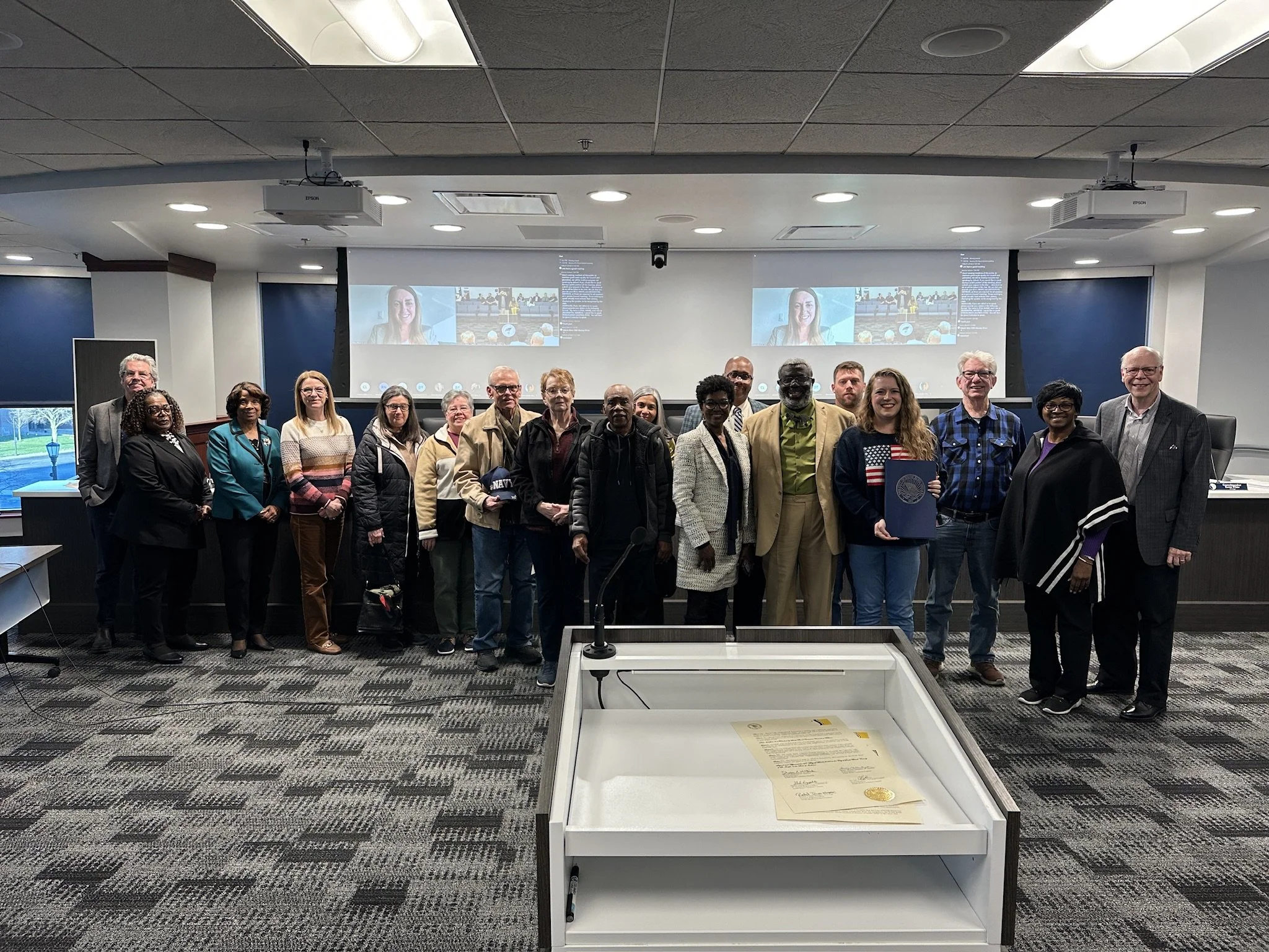 South Bend Common Council Celebrates Establishment of Lafayette Falls Neighborhood Association.