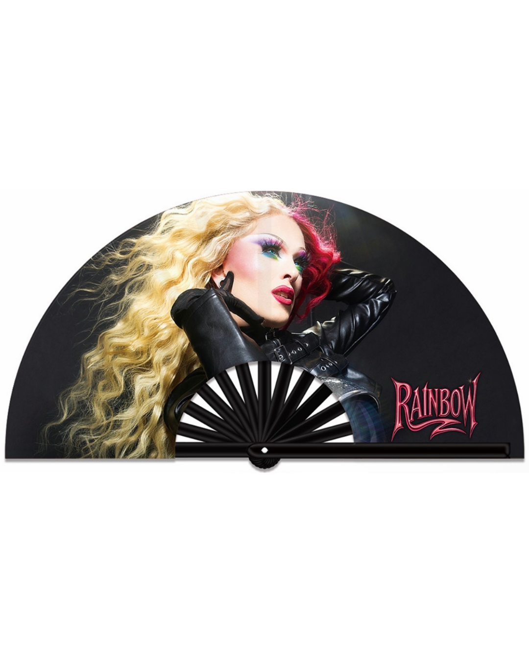 Évantail Rainbow noir