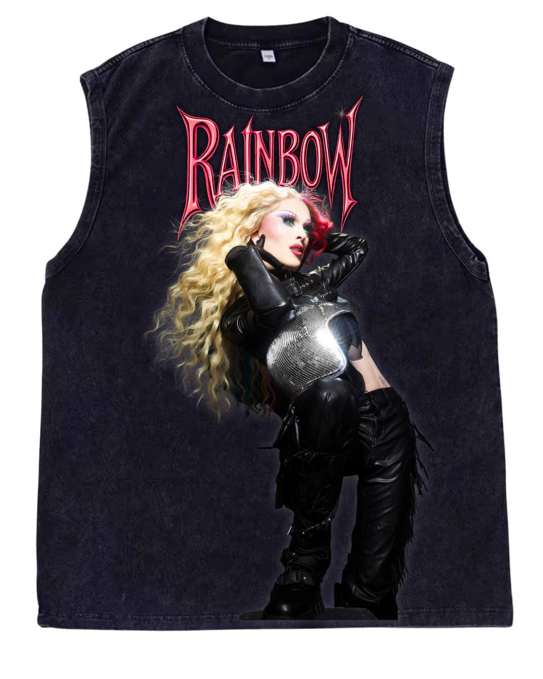 Camisole mineral wash Rainbow