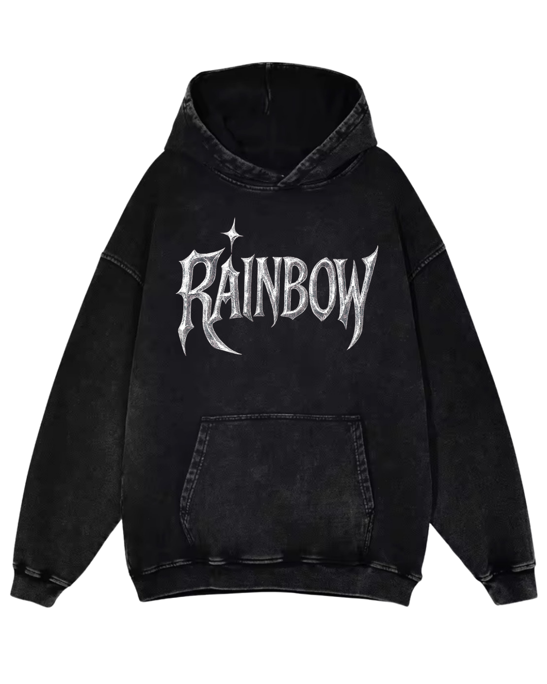 Hoodie mineral wash Rainbow