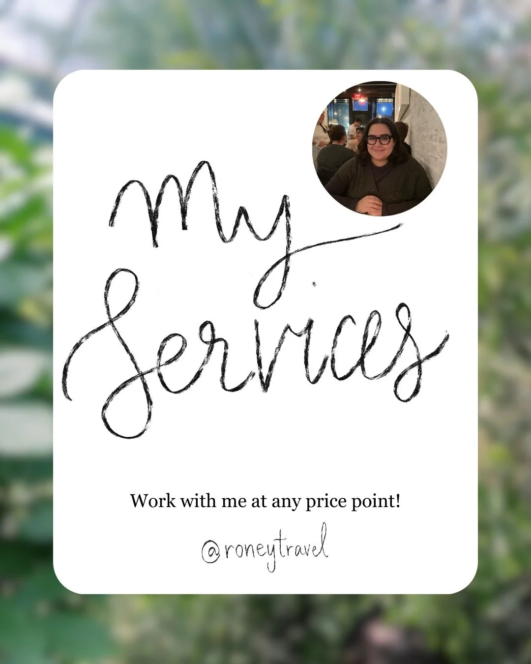 Interested in working with me? Here are my 2026 Service Rates! ⭐️

From adding perks to an existing reservation to a fully planned getaway, I&rsquo;m here to work with you! 📍

To get started, comment &ldquo;BOOKING,&rdquo; DM me, or fill out the for