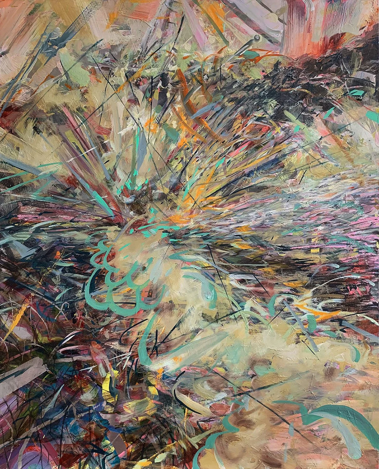 Climate Crash,
30 x 24 inches,
oil on stainless steel