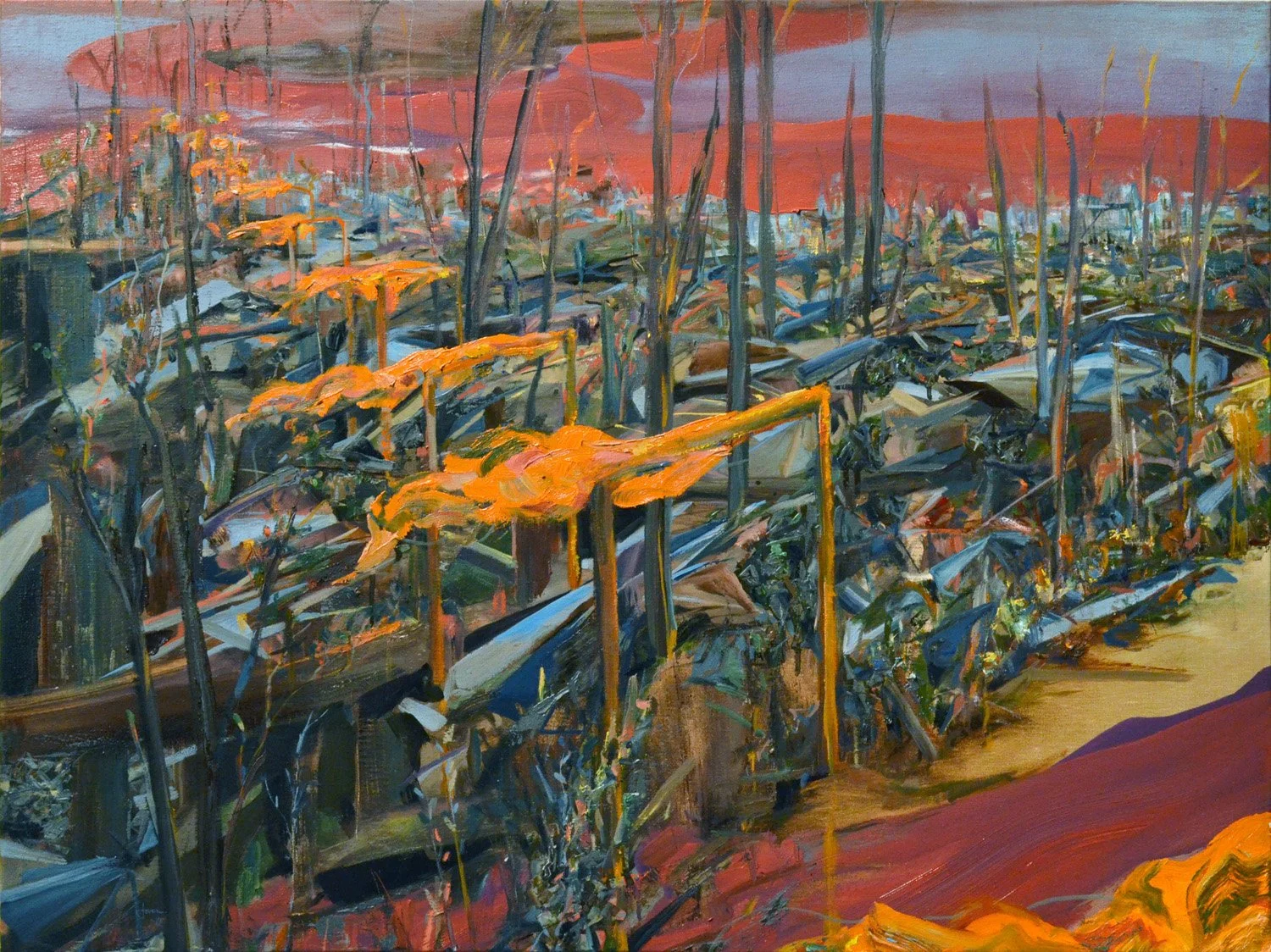 Convergence of Created Elements
30 x 40 inches
Oil and Dura-Lar on canvas