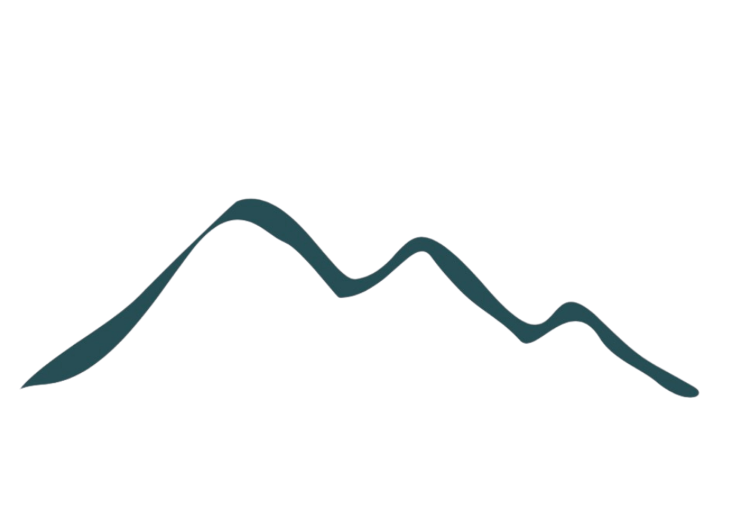 A turquoise line drawing peaks and valleys.
