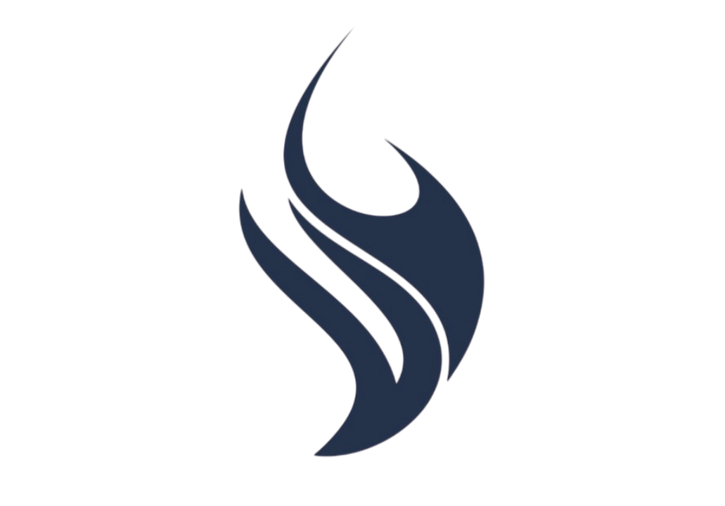 An icon of a dark blue flame.