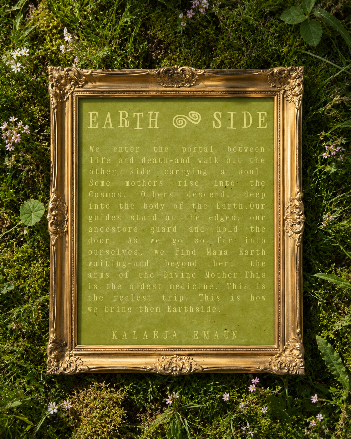 ‘EARTH SIDE’ Poetry Fine Art Print
