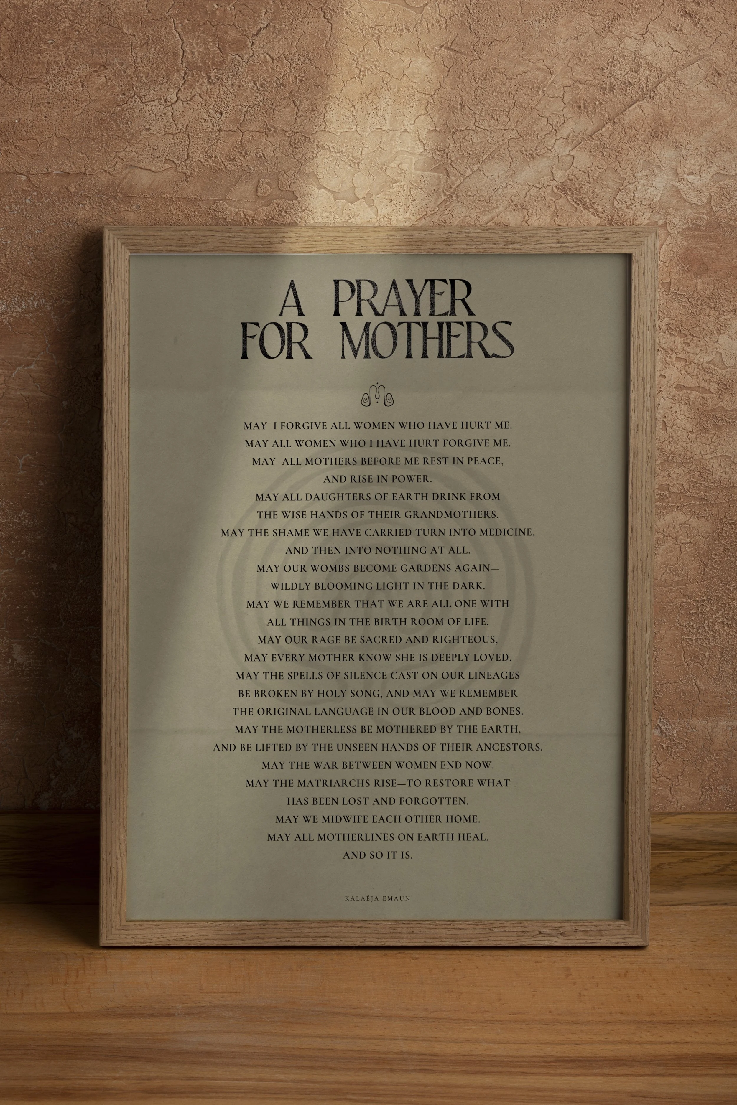 ‘A PRAYER FOR MOTHERS’ FINE ART PRINT