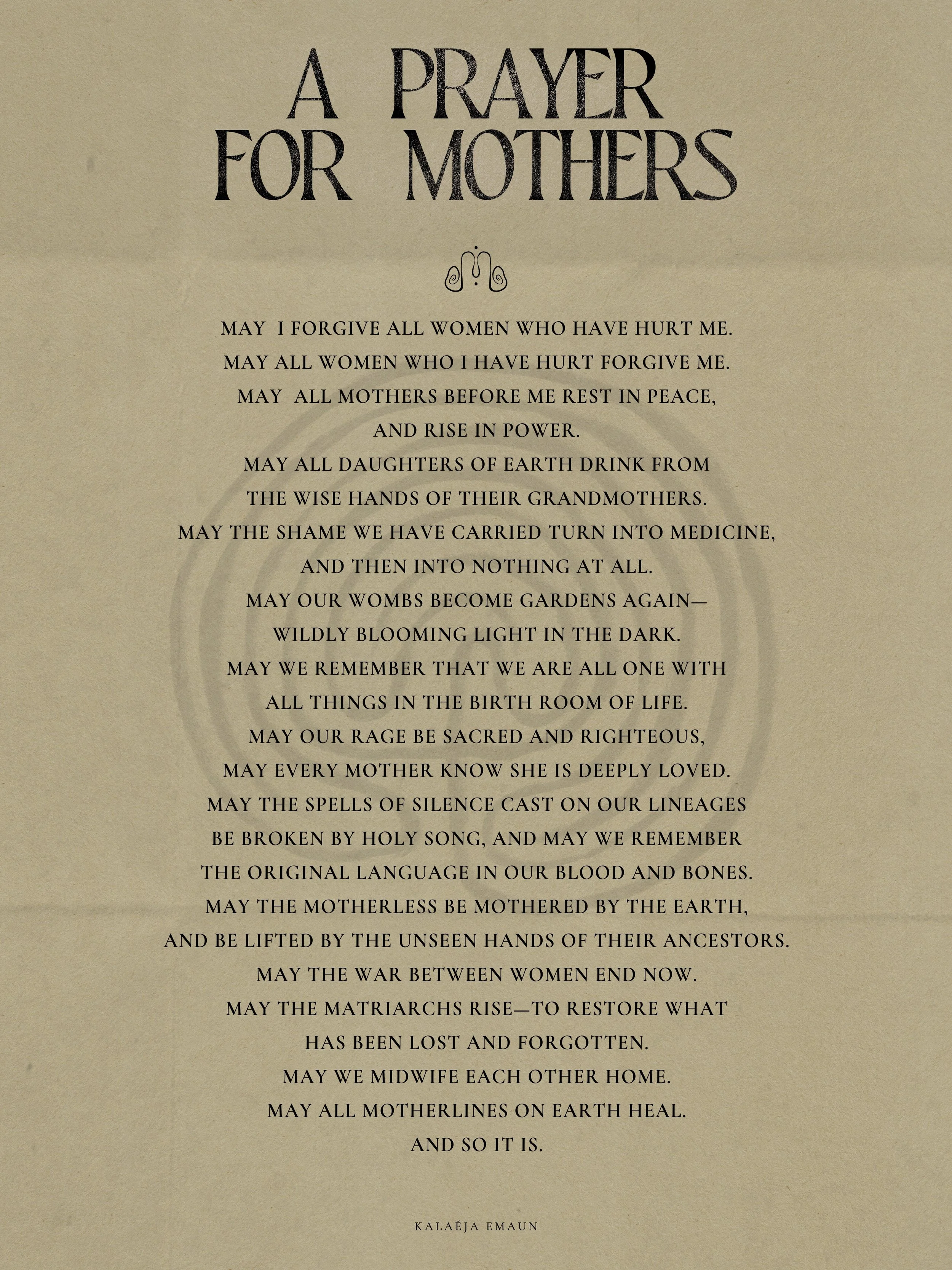 a prayer for mothers