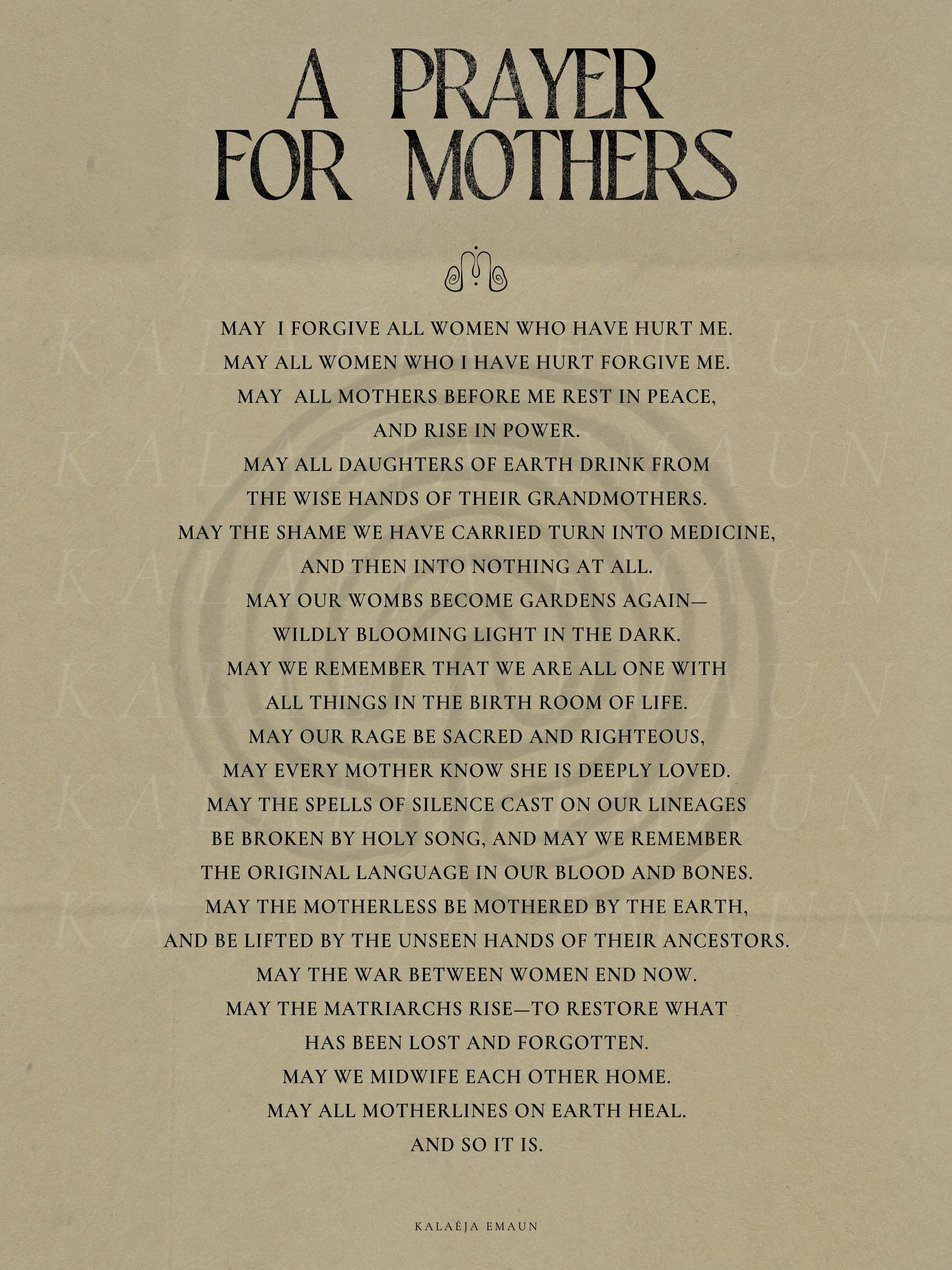 a prayer for mothers