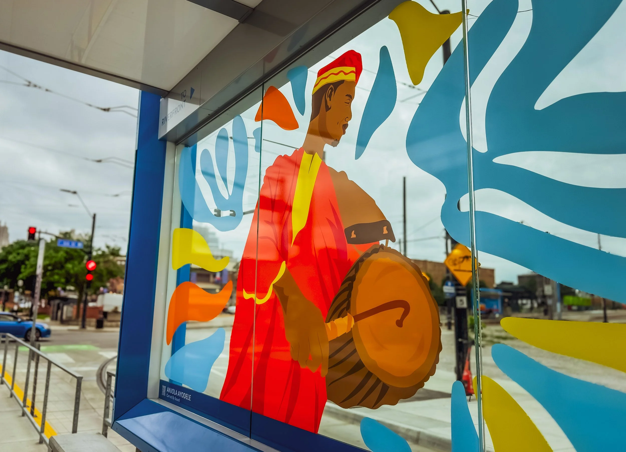 Streetcar Shelter Mural Installation, Kansas City MO