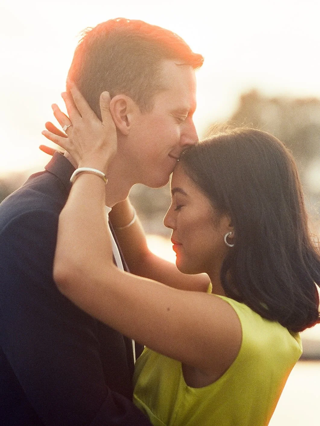 Evening into day into night. Union by the bay with Danielle &amp; Adam.

@clairecurranevents 
@artistsbysherrielong 
@floodmansion 
@carolinaherrera 
@kamperett 
@richardphotolab 

#cinestill #sanfranciscowedding #citywedding