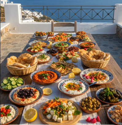 Luxury private chef dining experience in Ibiza villa with Mediterranean dishes served on terrace overlooking the sea