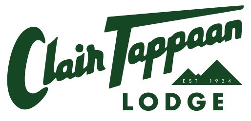 Clair Tappaan Lodge logo with green text and mountain illustration, established 1934.