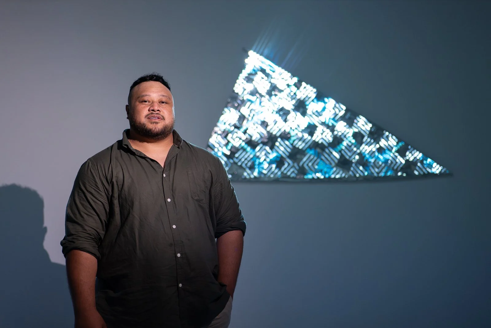 Dr. Sione Faletau (b. 1991) is an Aotearoa-born Tongan artist based in Ōtara, South Auckland. His multidisciplinary practice spans performance, sculpture, installation, and digital art.