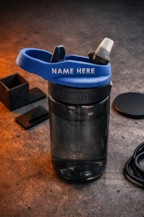 Reinforced replacement lid design for 14 oz Contigo Auto‑Spout with personalized engraving