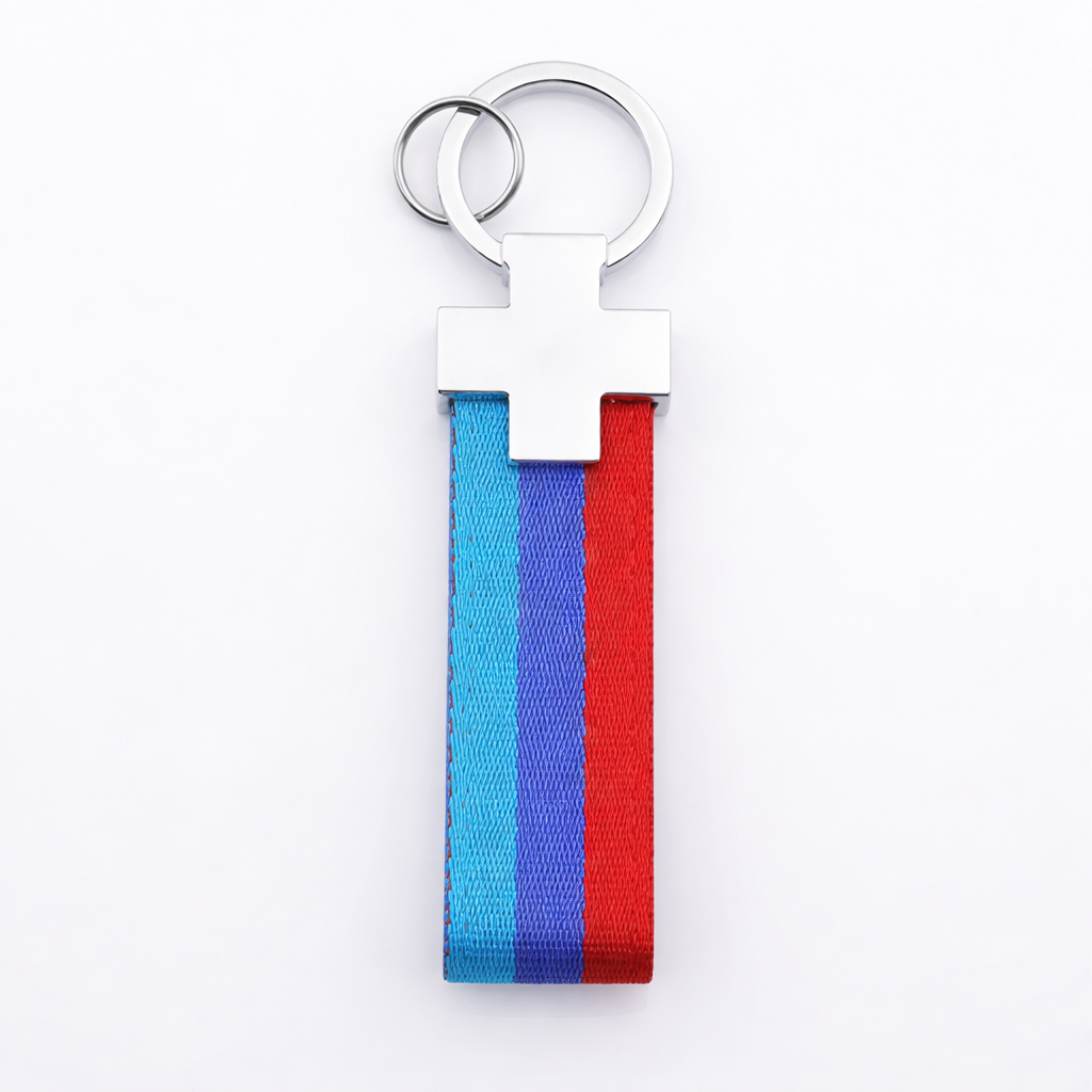 Colorful striped keychain on white背景.png