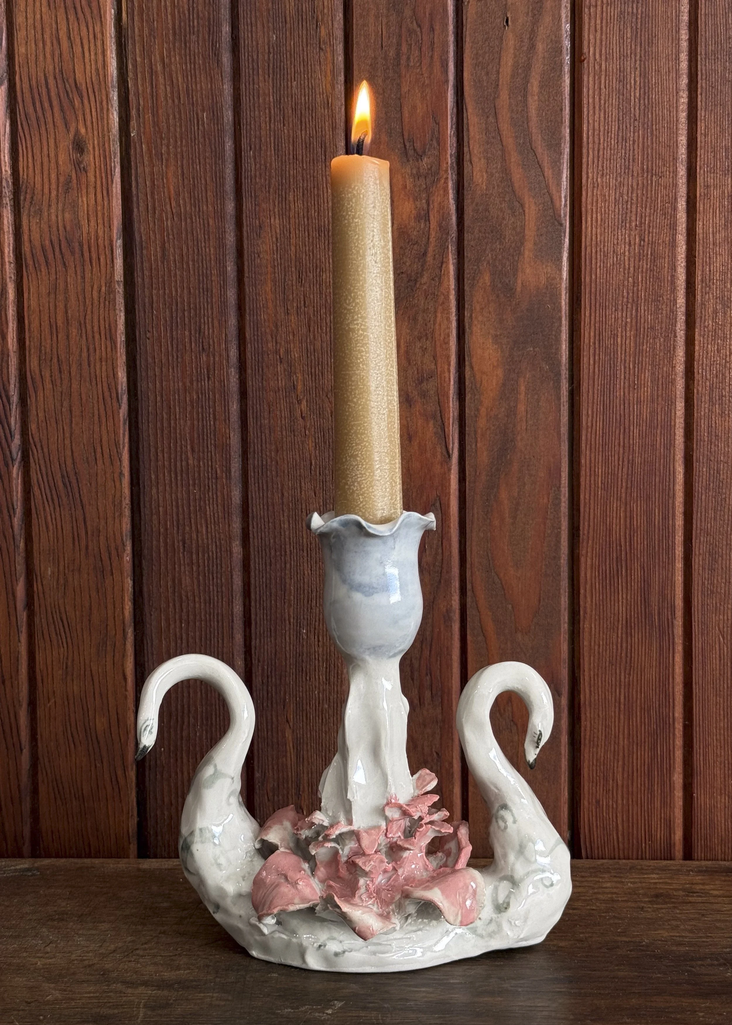 Duo Swan Candle Holder