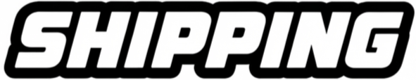 Bold black and white logo with the word 'SHIPPING' in uppercase letters.