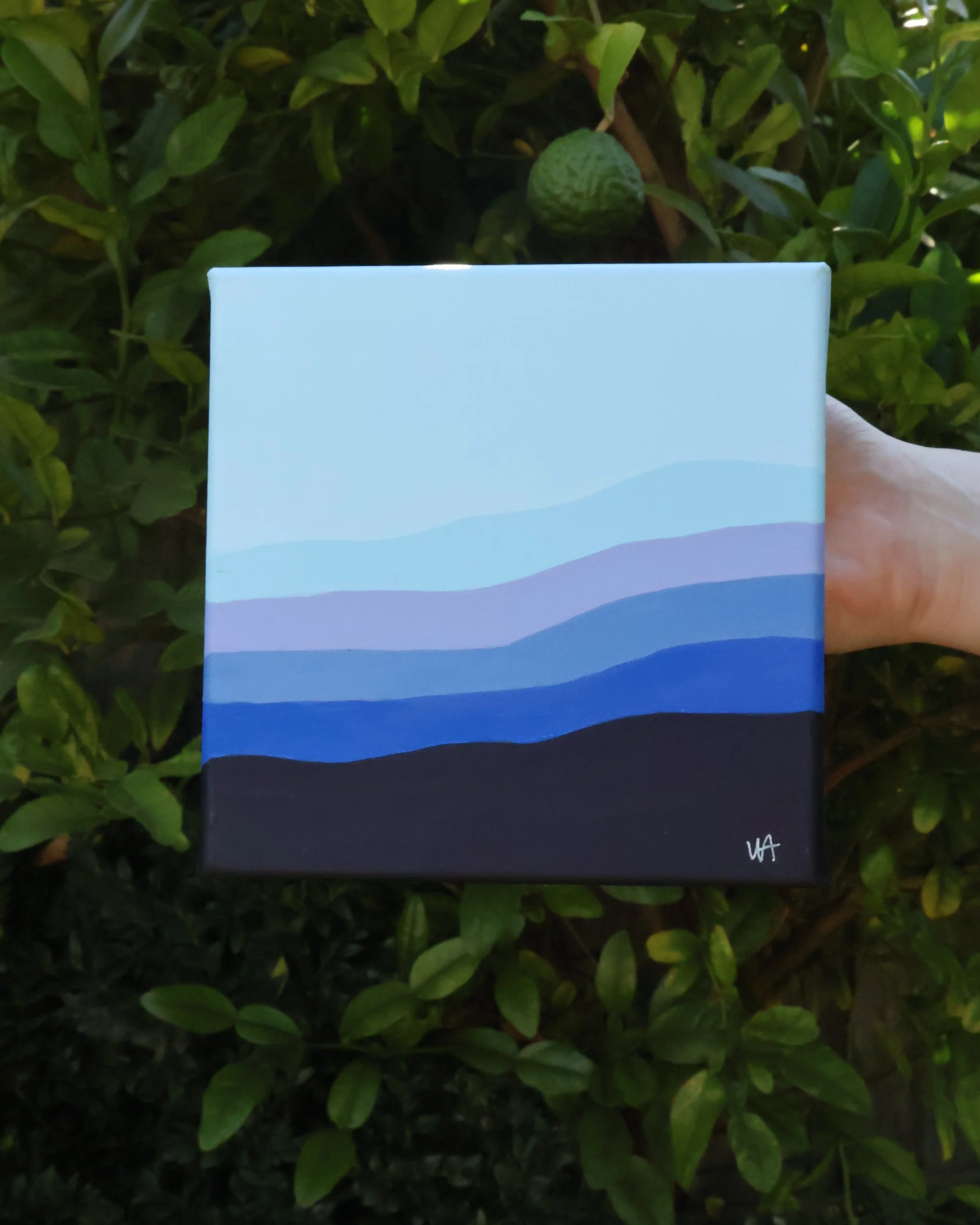 Blue - Acrylic on Canvas - 20 x 20cm - $150