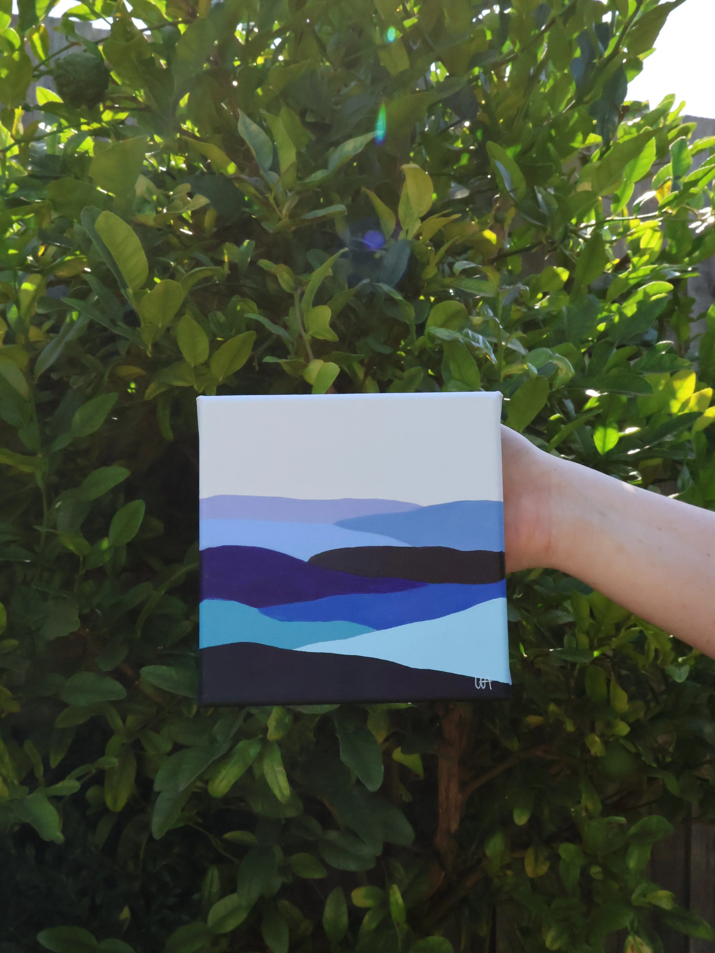 Blue 2, 2023 - Acrylic on Canvas - 20 x 20cm - $150