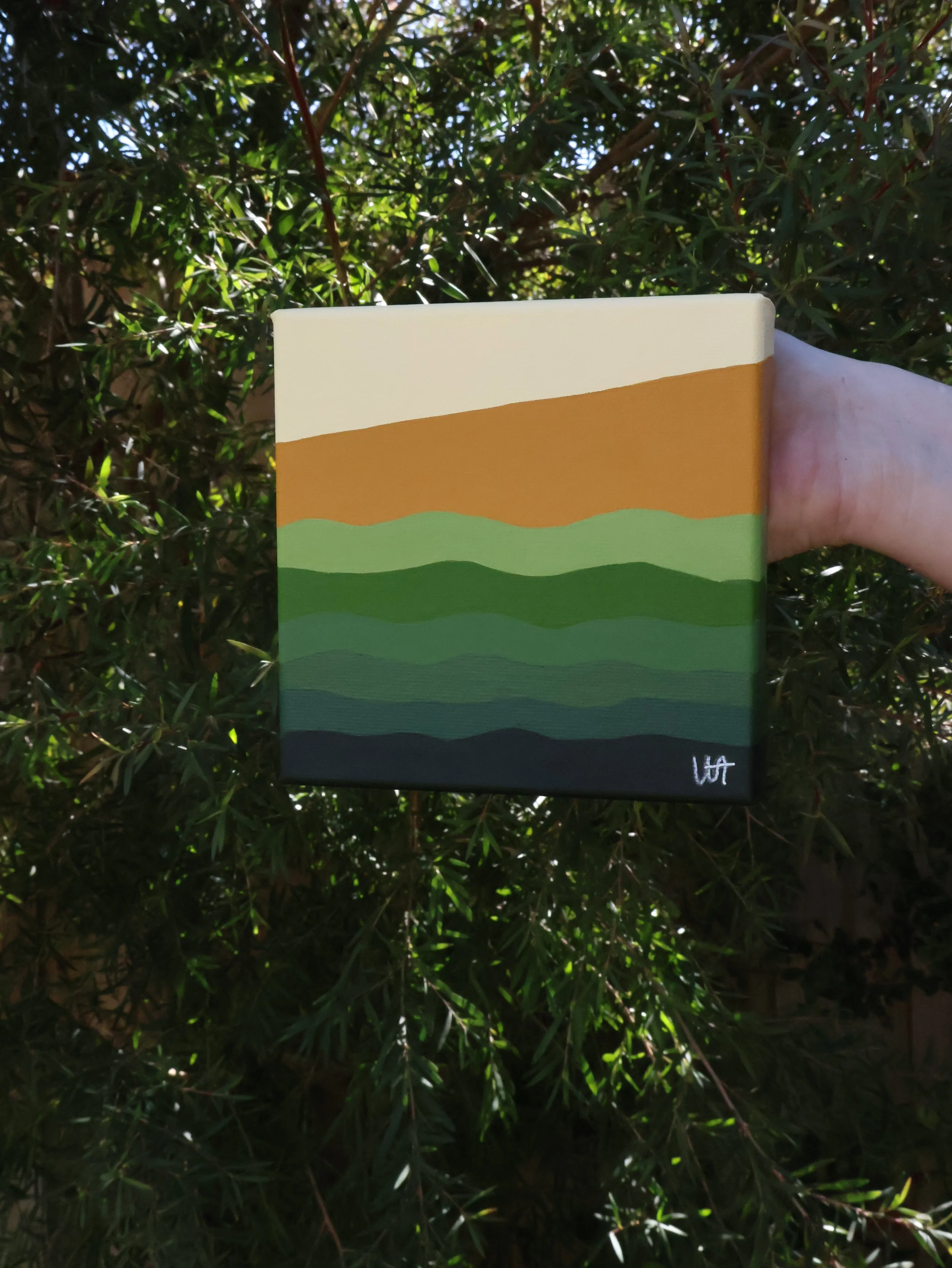 Yellow 2, 2023 - Acrylic on Canvas - 20 x 20cm - $150