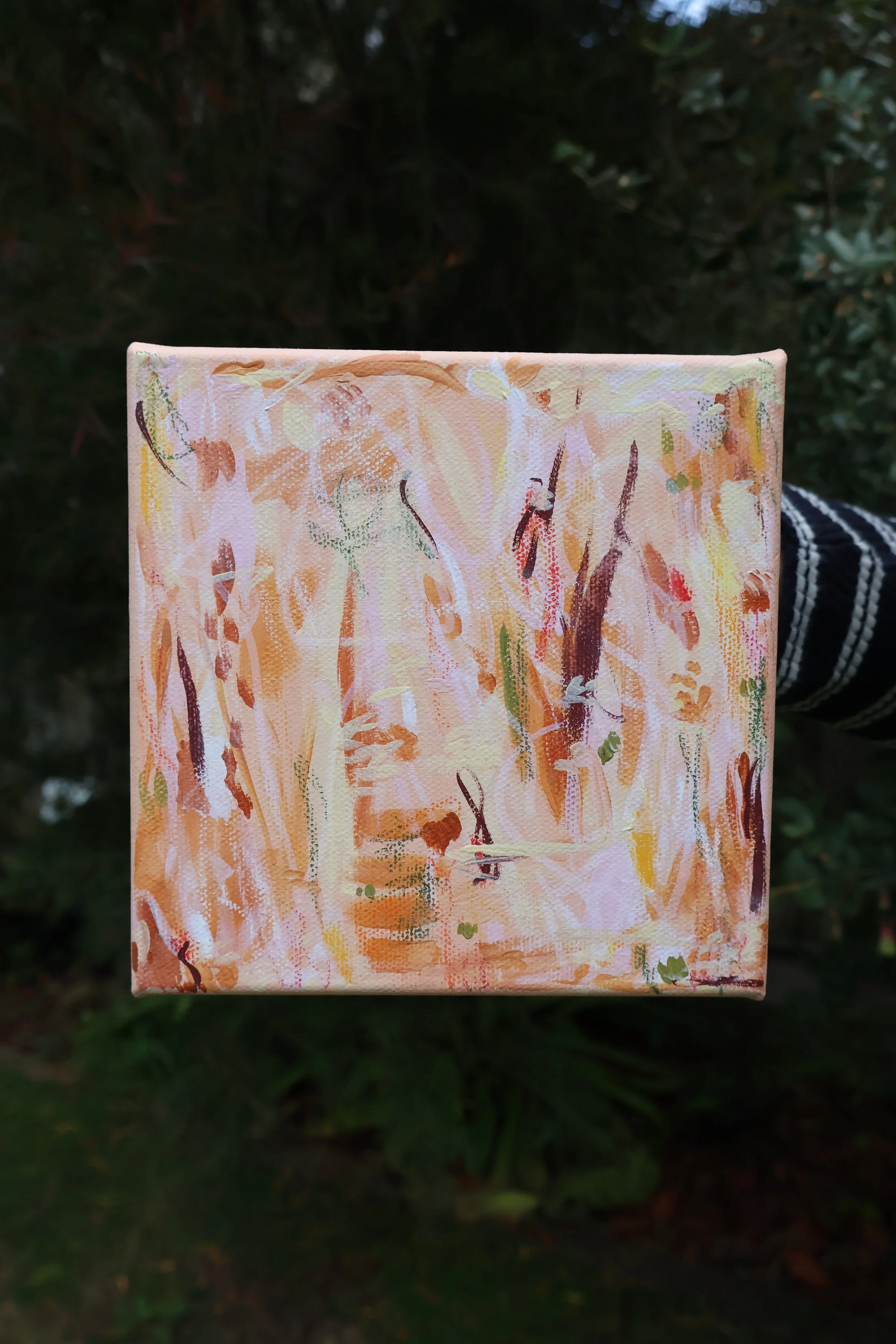 The Woods 4, 2023 - Acrylic & Oil Pastel on Canvas - 20 × 20cm - $150