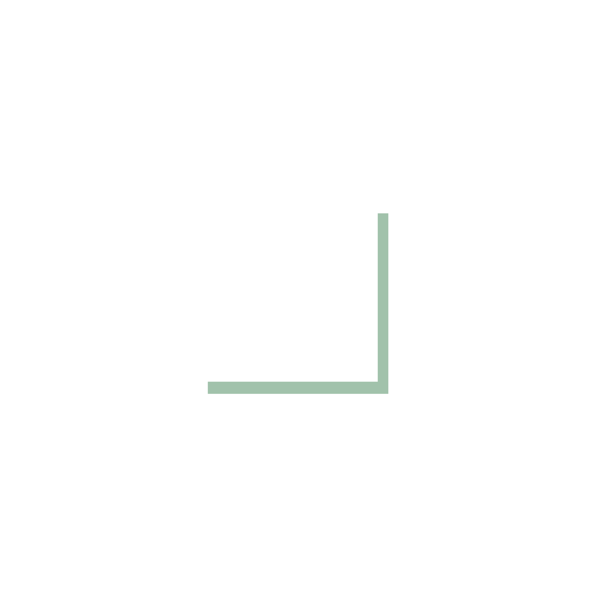 Light green L-shaped corner border on a plain white background.