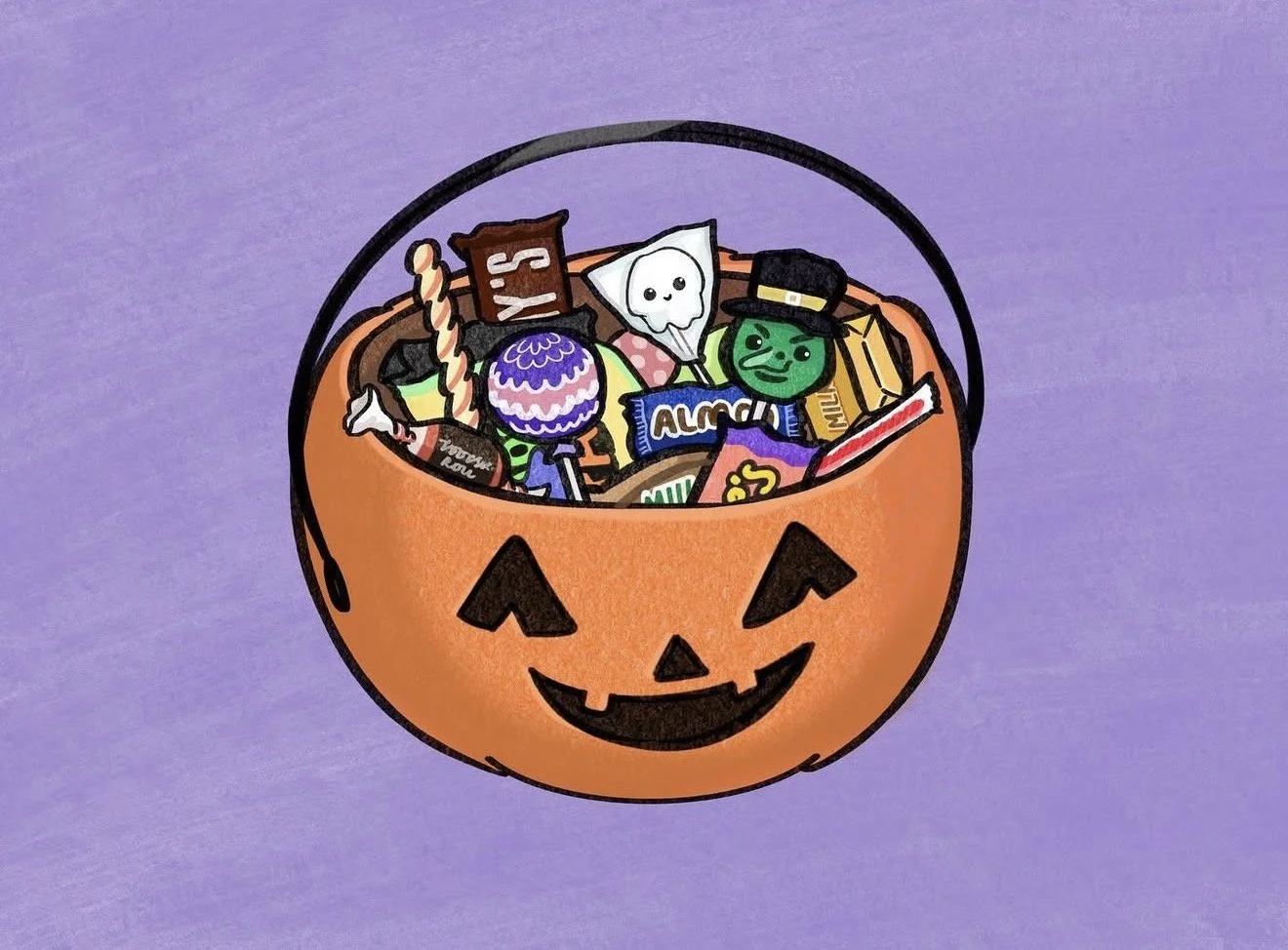 Illustration for student article: “The Myth of Drug-Laced Halloween Candy