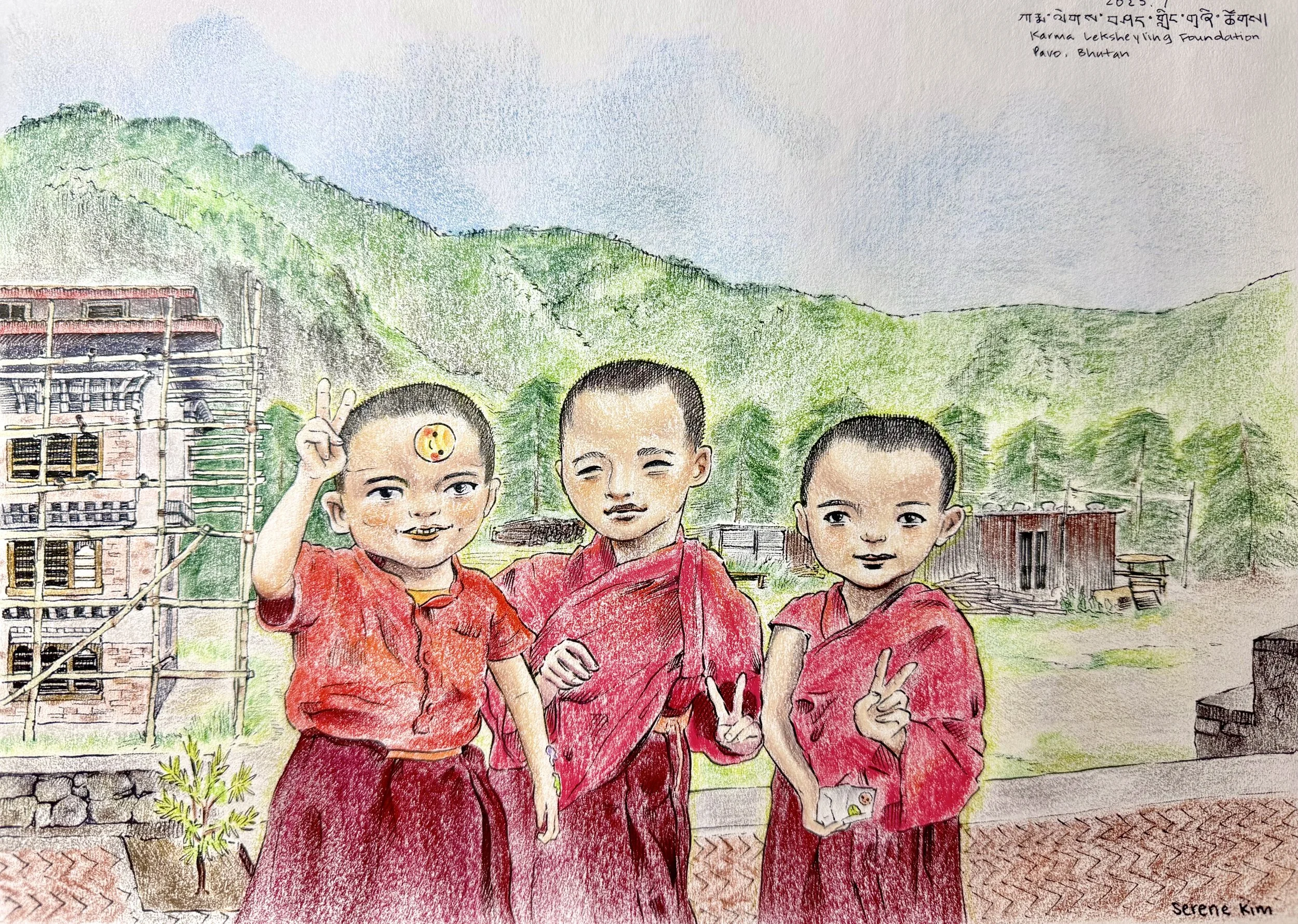“Precious Smiles at the Karma Leksheyling Monastery”