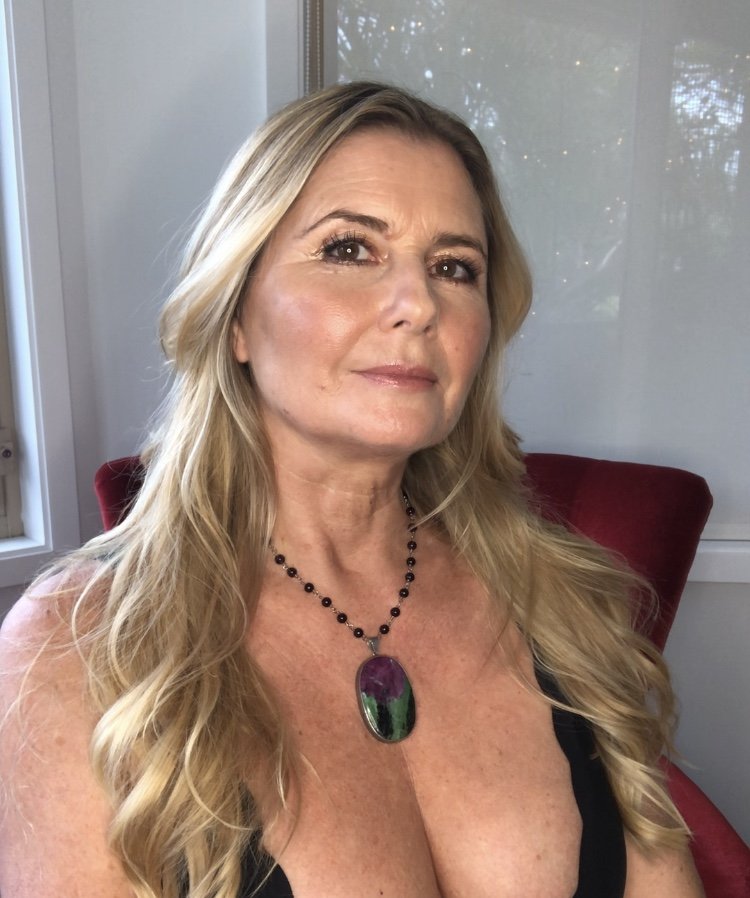 Ruby Zoisite, Garnet  & Sterling Silver pendant necklace.