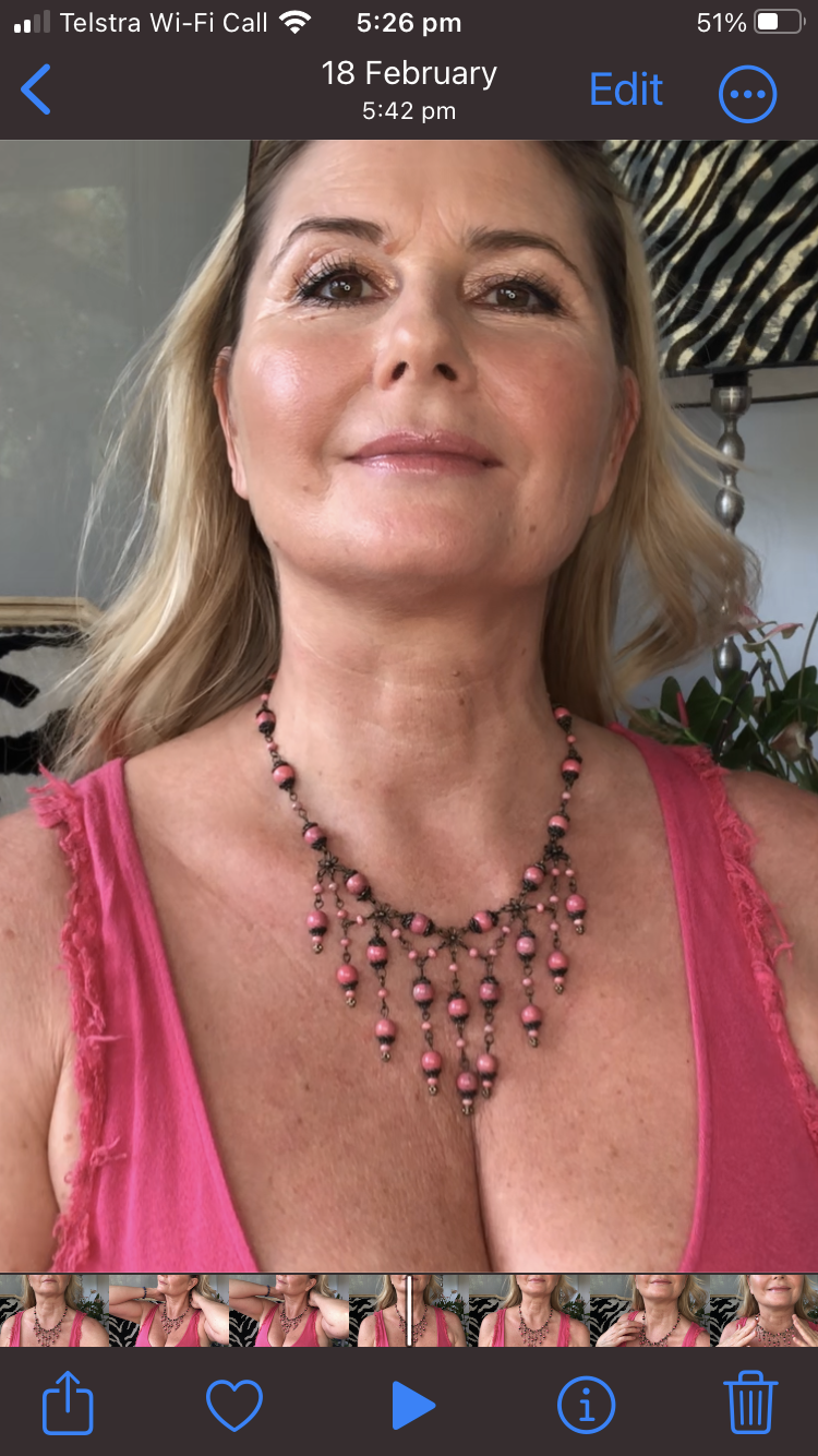Perfect in Pink Quartz & antique Bali Bead necklace