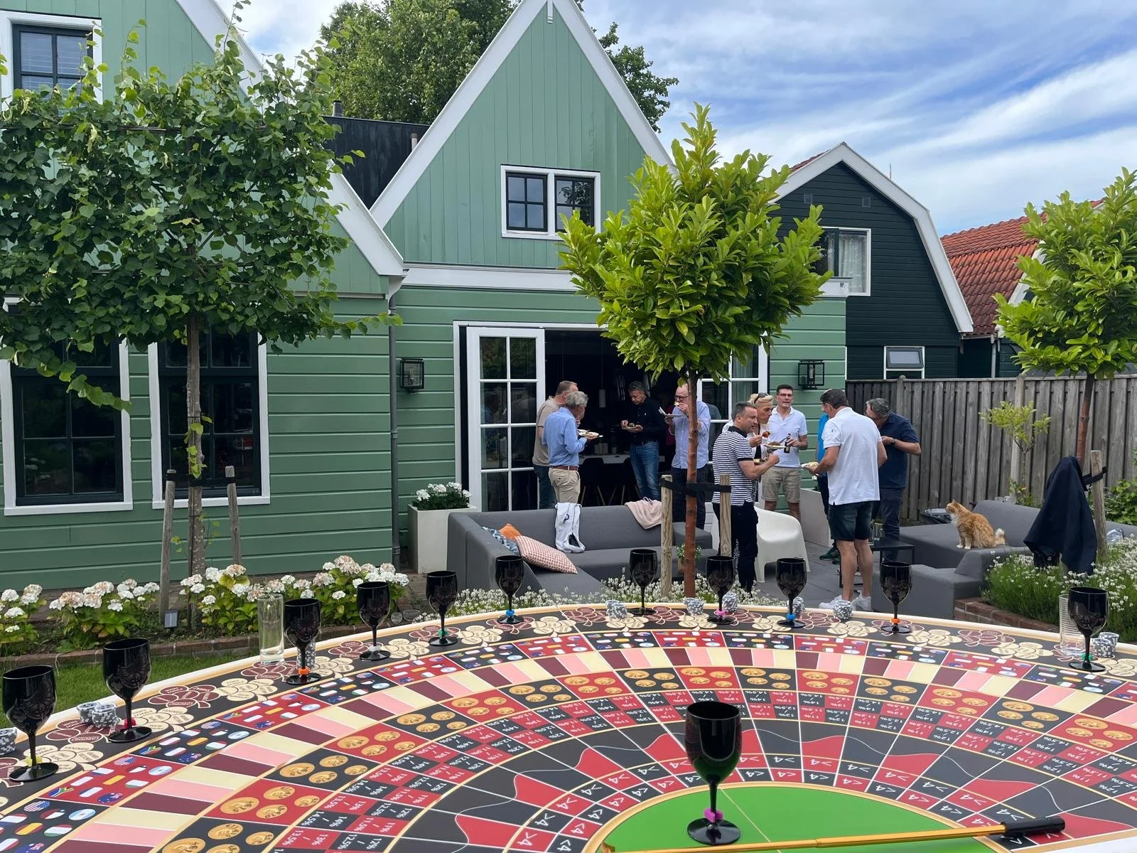 wijnroulette in de tuin