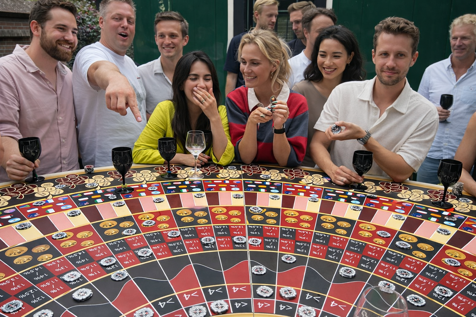 wijnroulette spelers