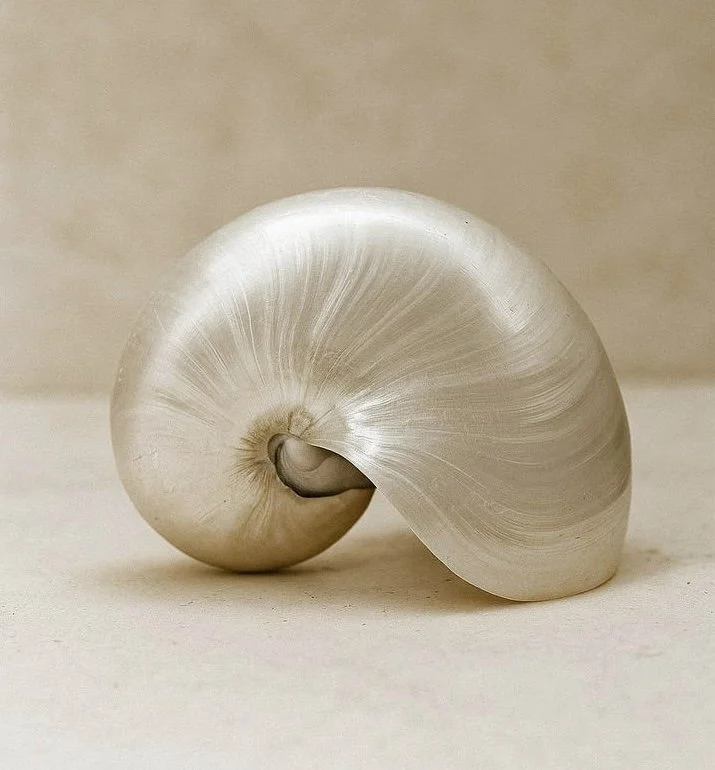 Spiral nautilus shell, a symbol of the Resonance sound healing journey in Dubai