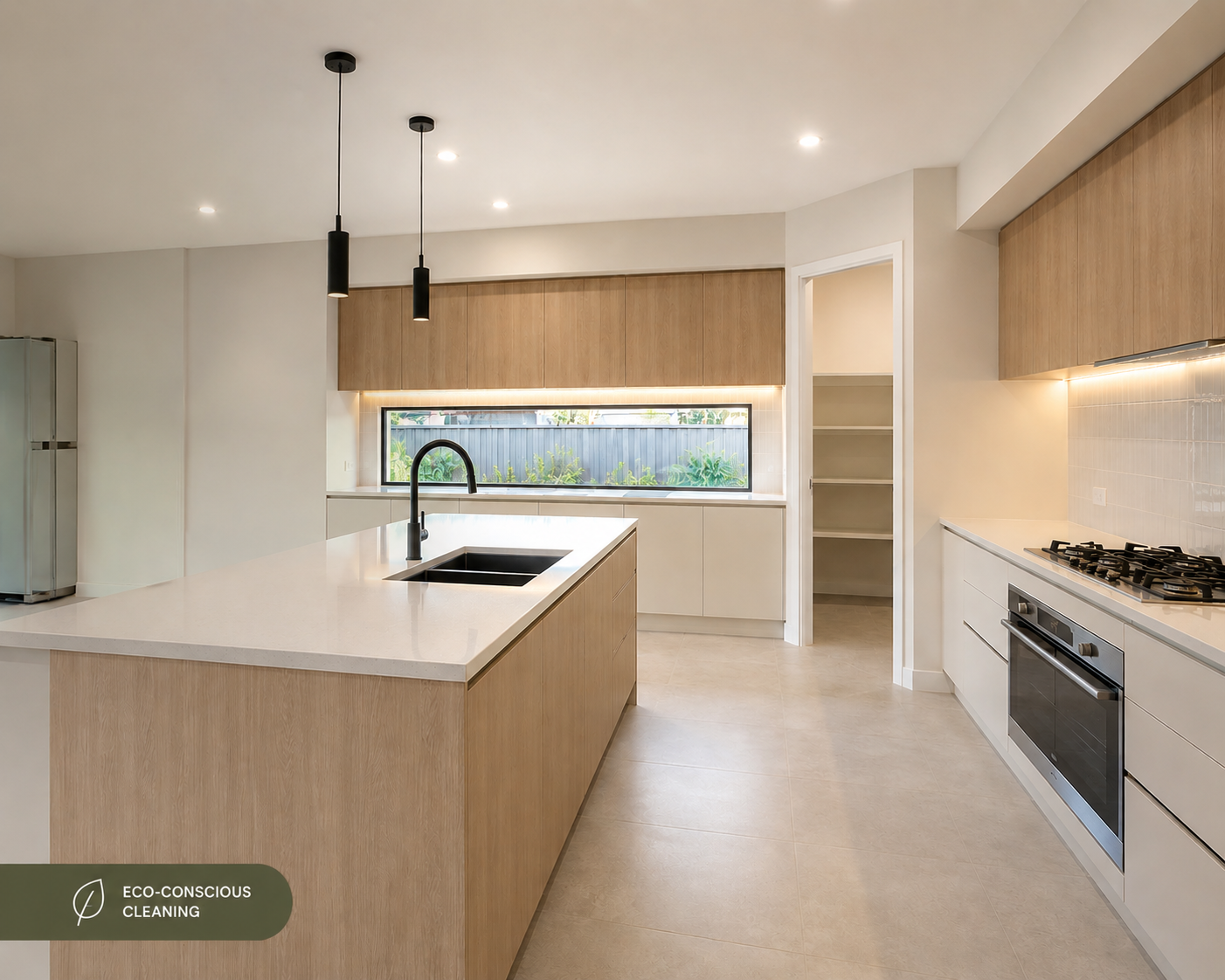 Clean kitchen builders clean final handover Perth