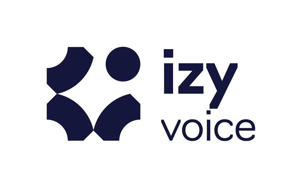 Logo mit dem Text 'izy voice'