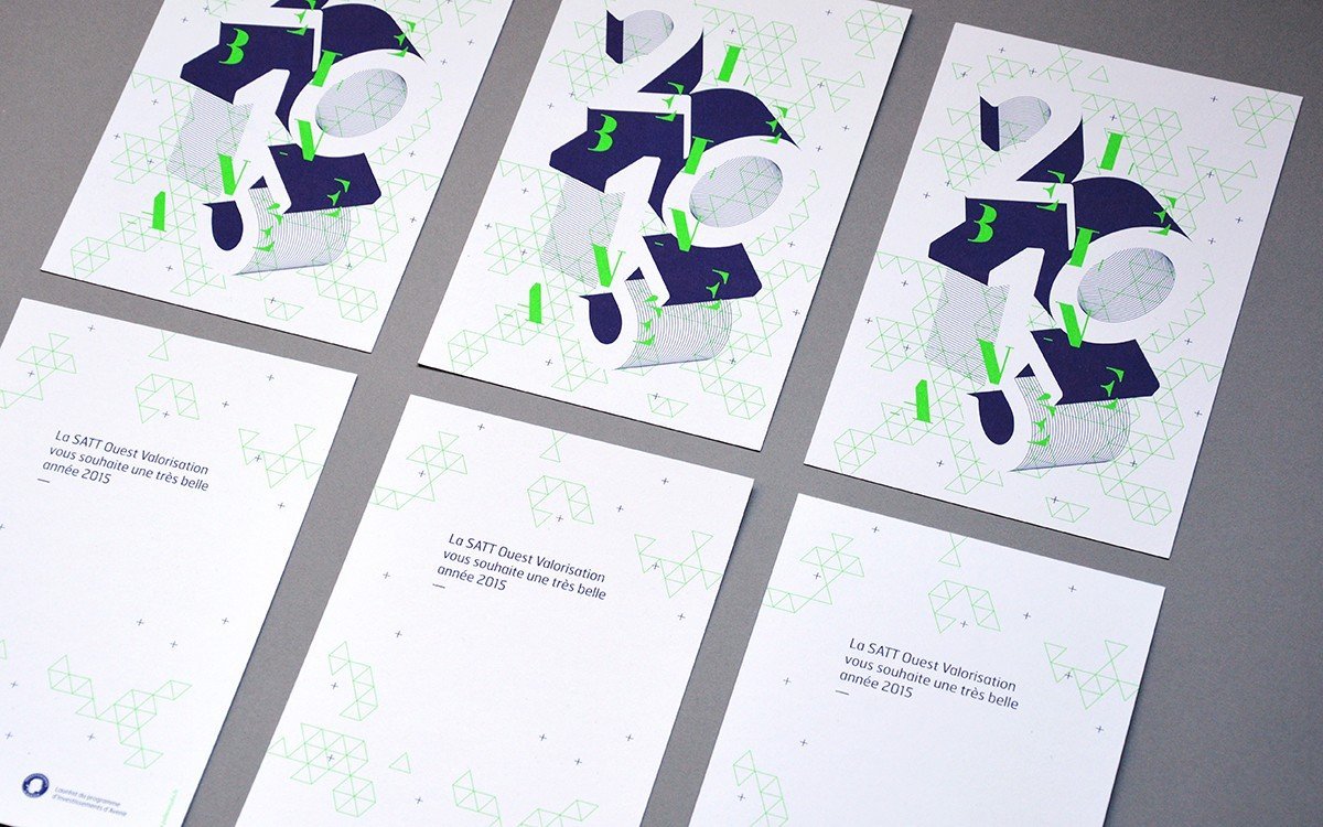 Pluenn Studio/V. Dekeyser - carte de coeux  2015 pour Ouest Valorisation avec création graphique par Pollen Studio