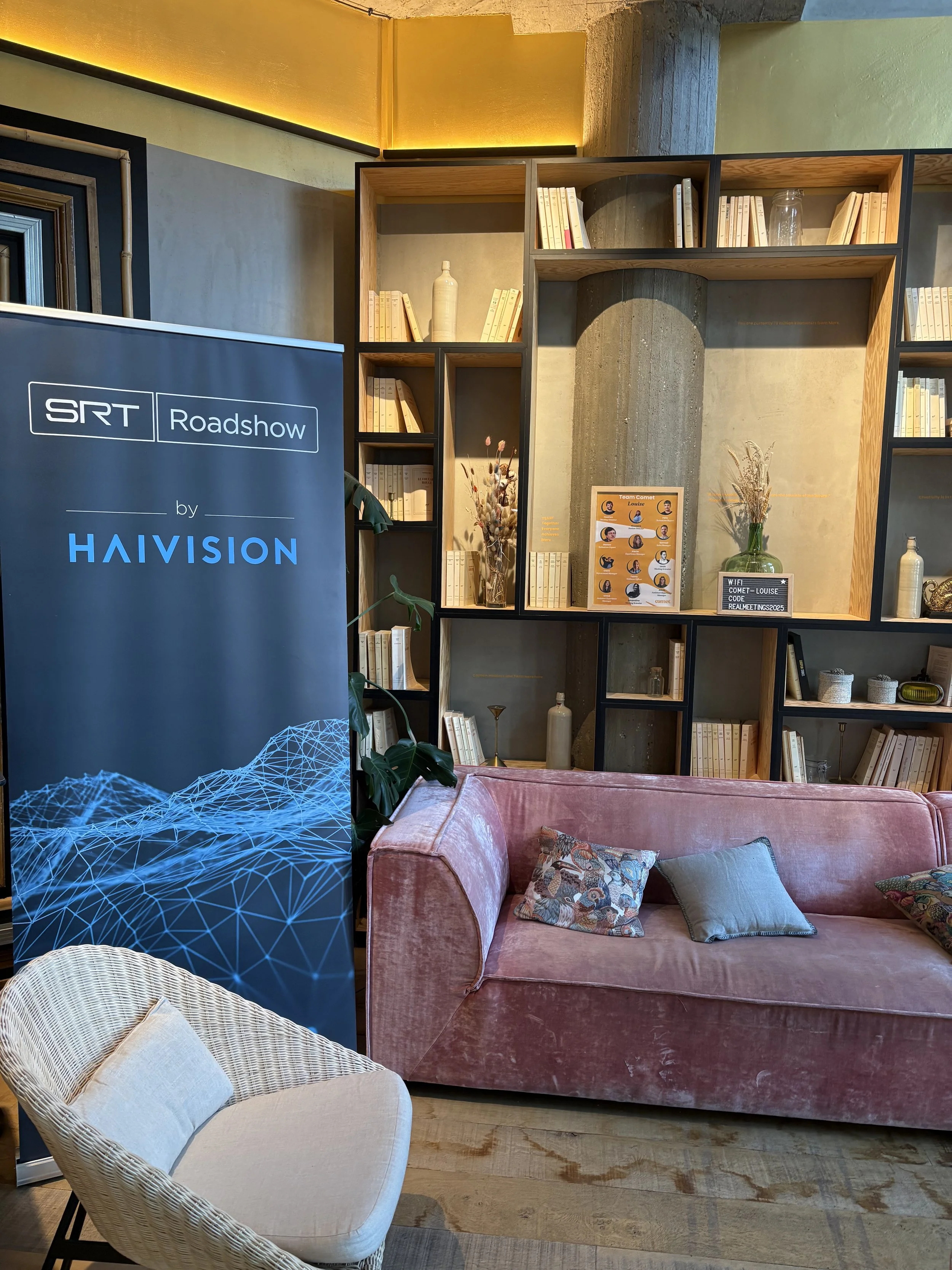 Valérie Dekeyser/Pluenn Studio - Organisation de roadshow pour promouvoir les technologies et les produits d'Haivision au près de ces clients - Trouver des lieux chaleureux et accueillants