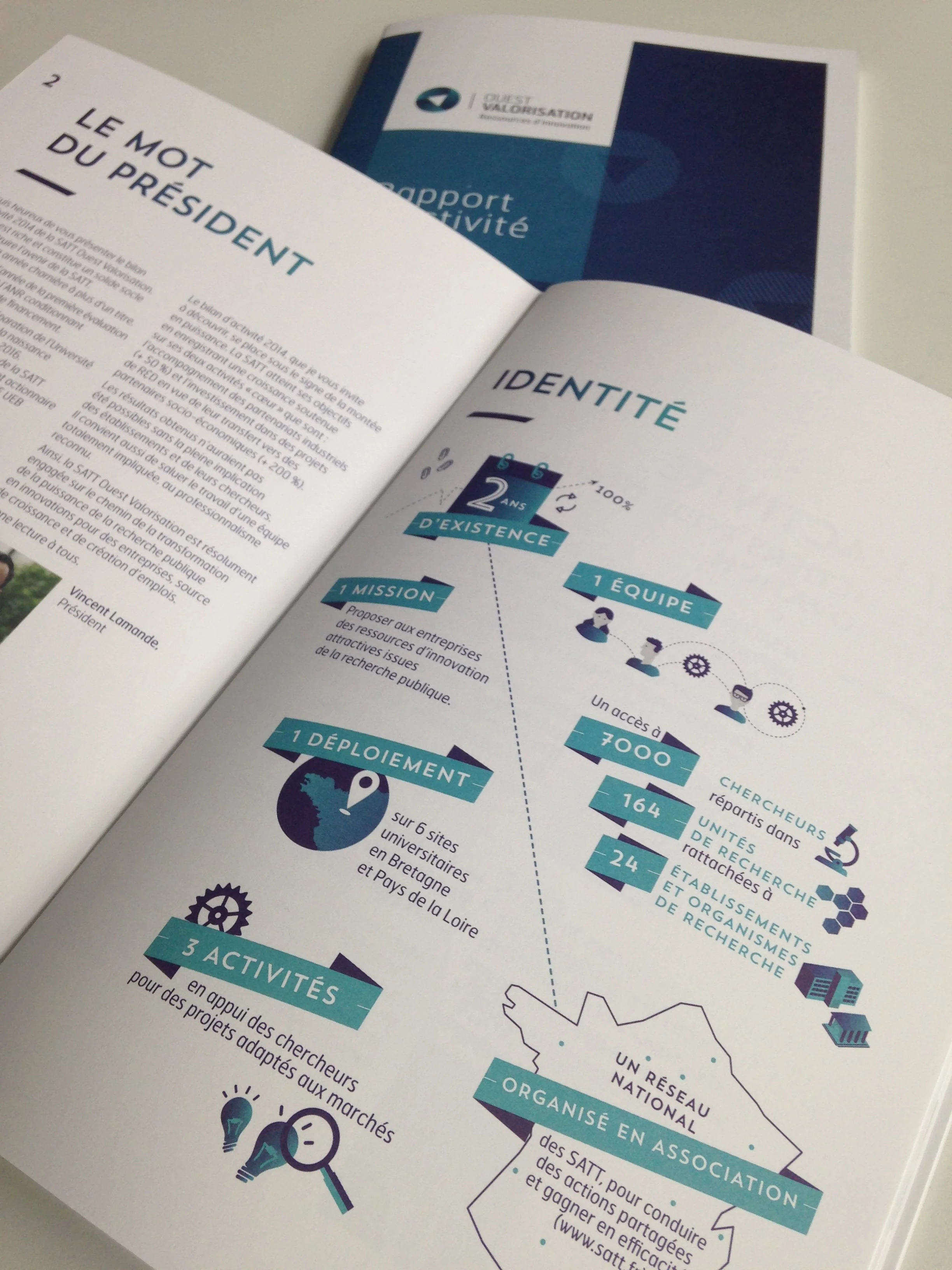 Pluenn Studio/V. Dekeyser - Rapport d'activité 2014 Ouest Valorisation avec création graphique par Pollen Studio