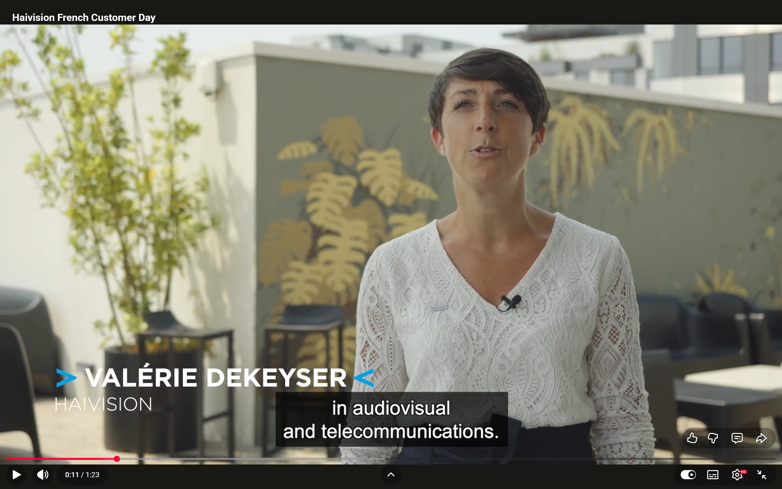 Valérie Dekeyser/Pluenn Studio - Organisation d'une journée porte ouverte dédiée aux clients francophones pour Haivision - captation vidéo et interviews