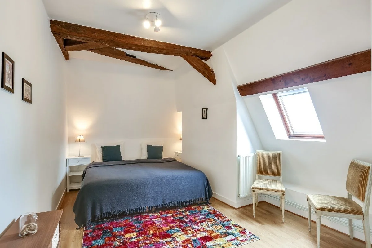 Chambre du Château Turgot en Normandie